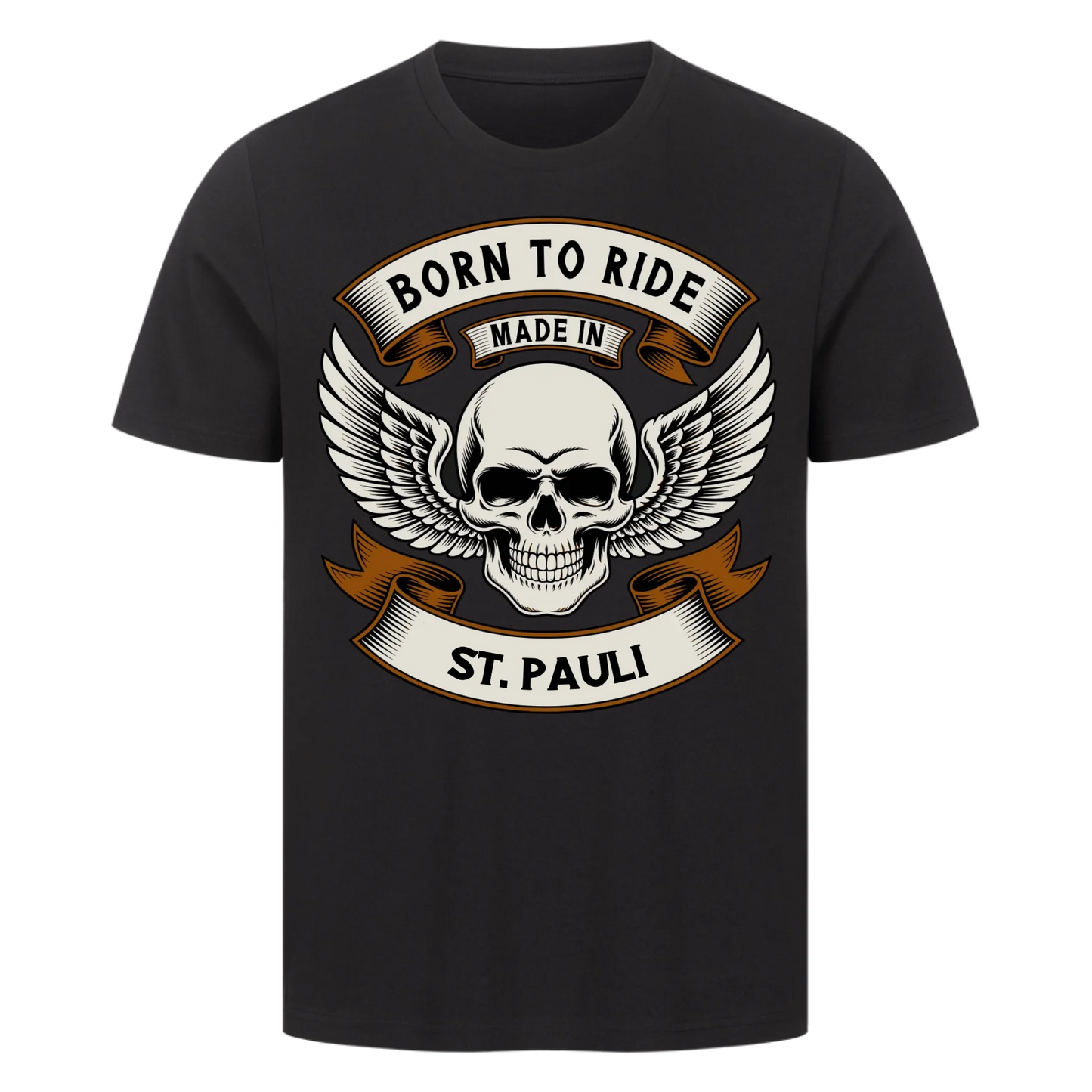 Born to ride made in [Ort] – Personalisiertes Biker Premium T-Shirt 18