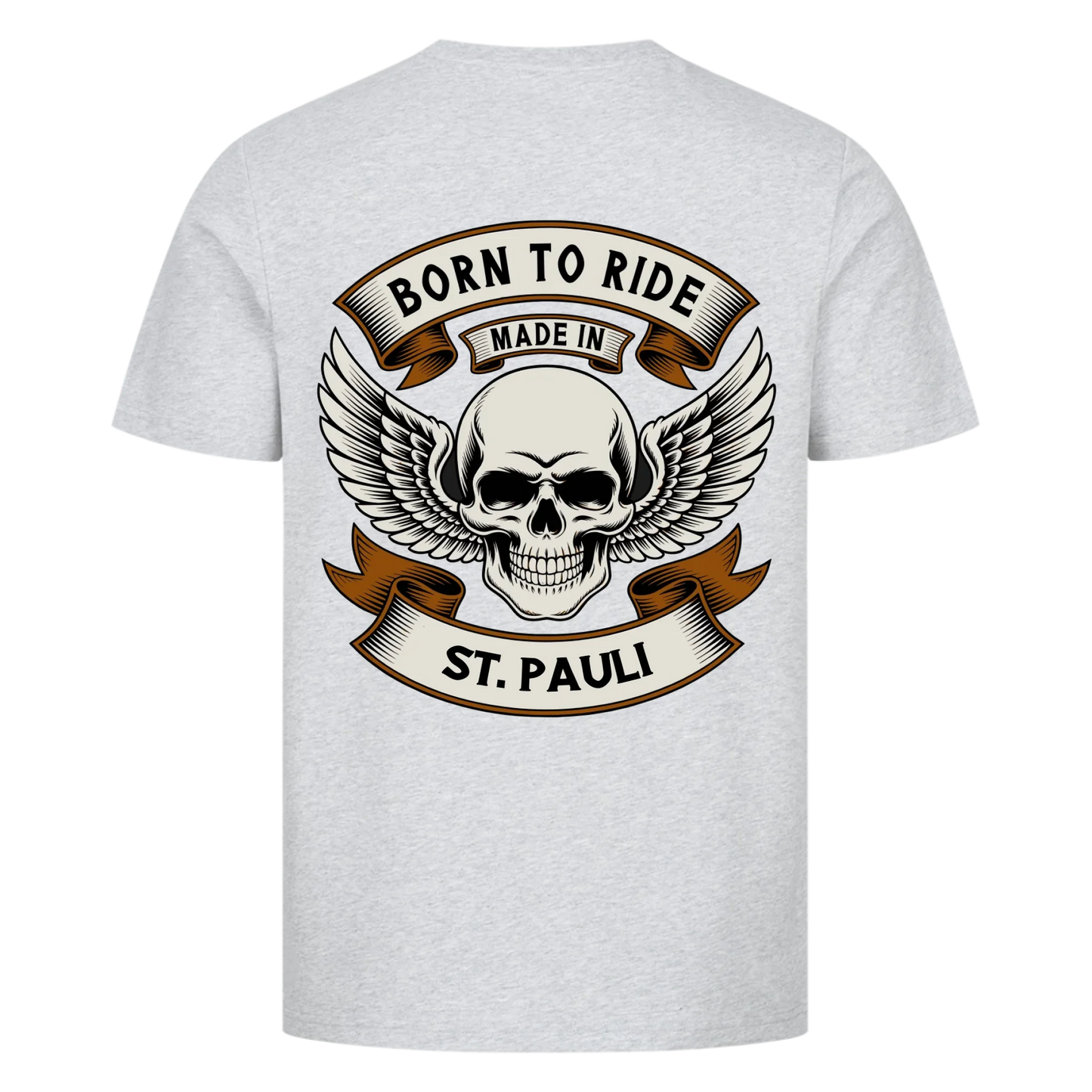 Born to ride made in [Ort] – Personalisiertes Biker Premium T-Shirt 18