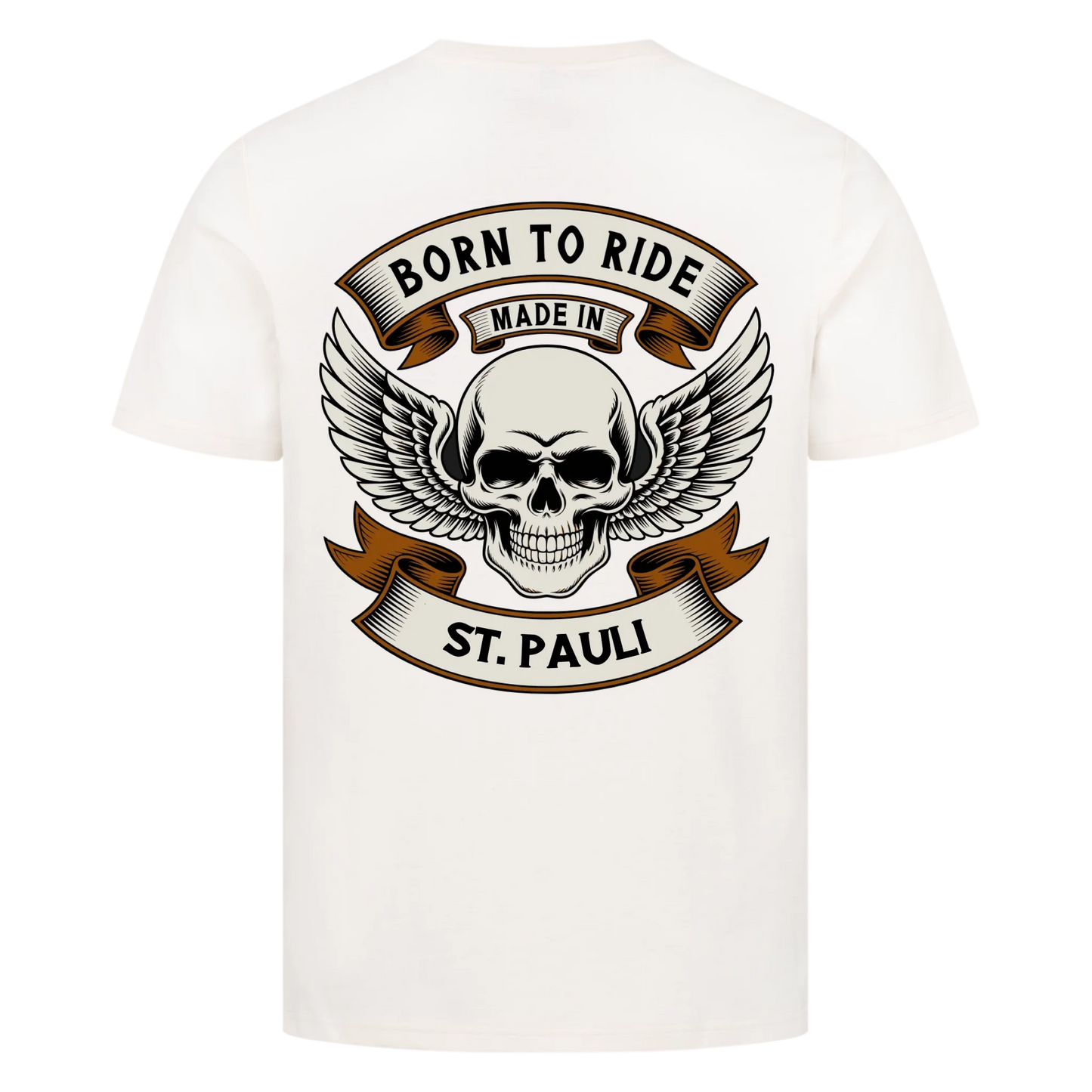 Born to ride made in [Ort] – Personalisiertes Biker Premium T-Shirt 18