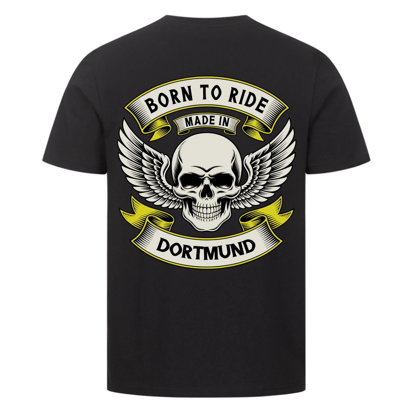 Born to ride made in [Ort] – Personalisiertes Biker Premium T-Shirt 19
