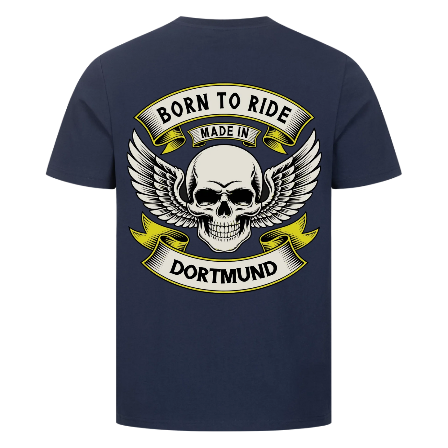 Born to ride made in [Ort] – Personalisiertes Biker Premium T-Shirt 19