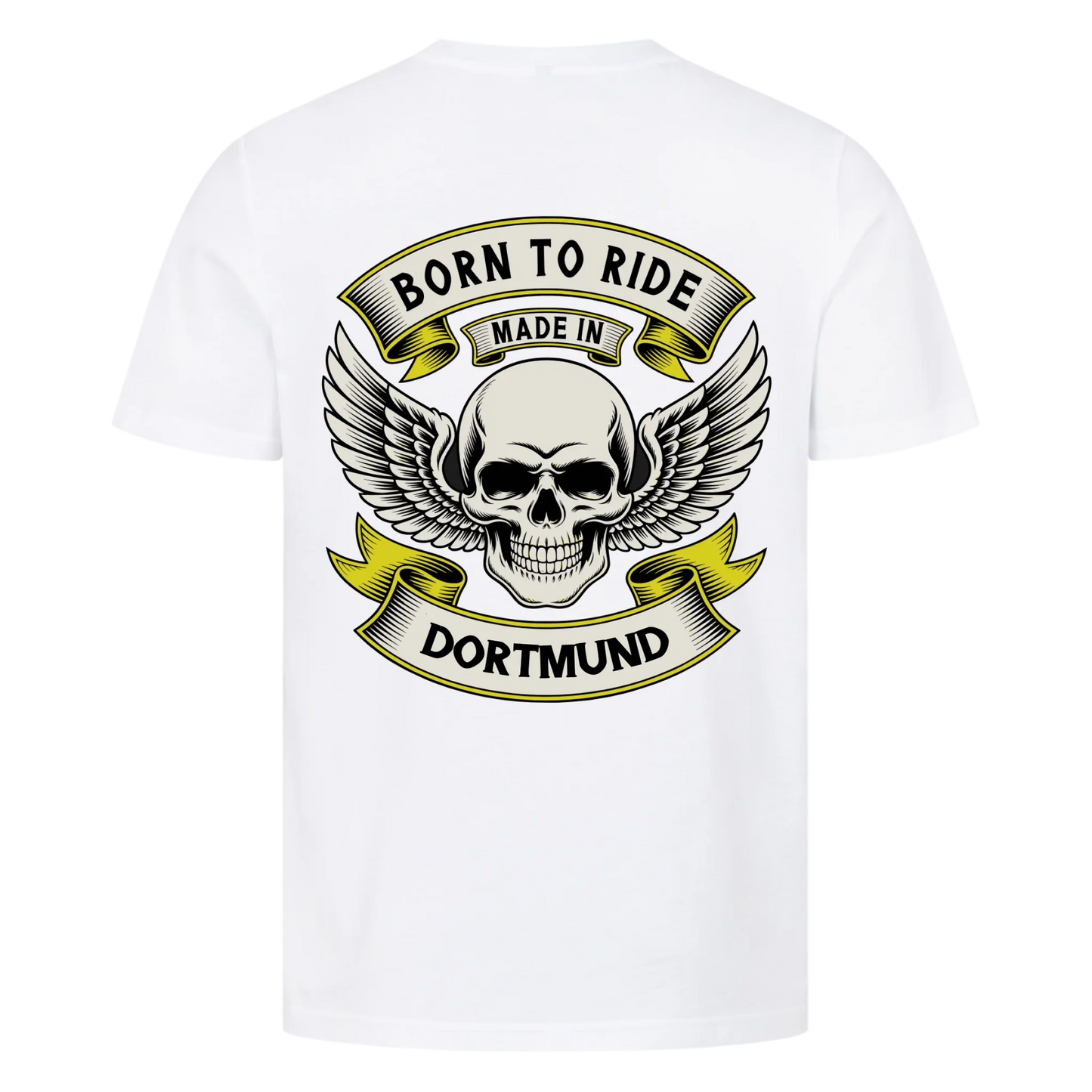 Born to ride made in [Ort] – Personalisiertes Biker Premium T-Shirt 19