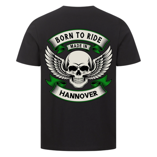 Born to ride made in [Ort] – Personalisiertes Biker Premium T-Shirt 20