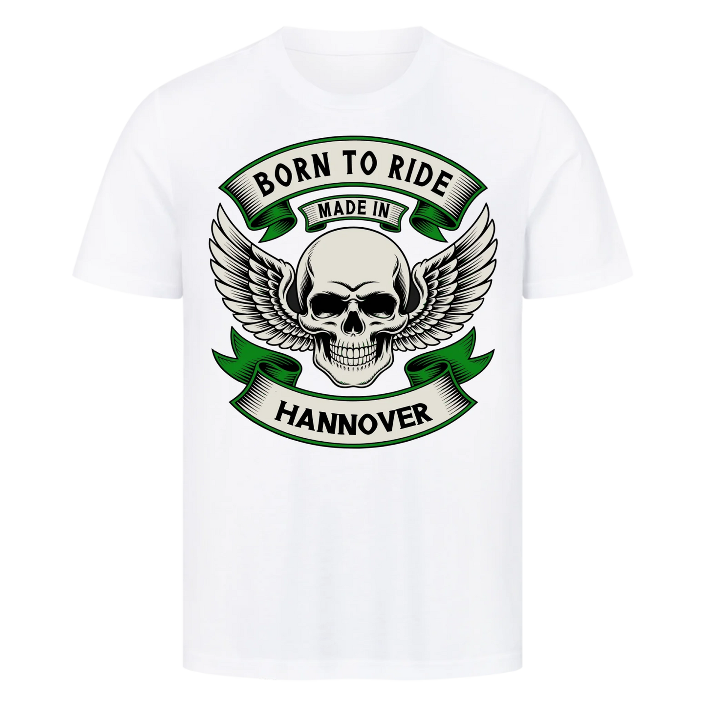 Born to ride made in [Ort] – Personalisiertes Biker Premium T-Shirt 20