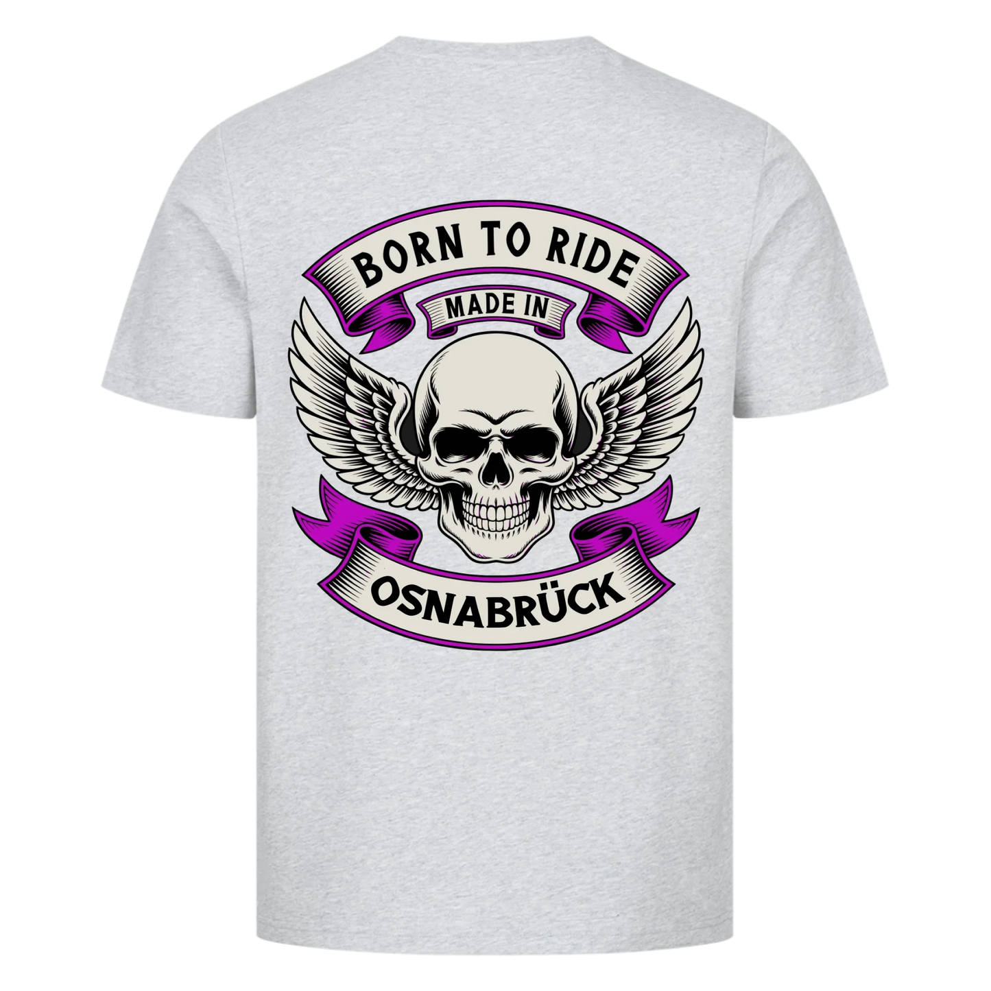 Born to ride made in [Ort] – Personalisiertes Biker Premium T-Shirt 21