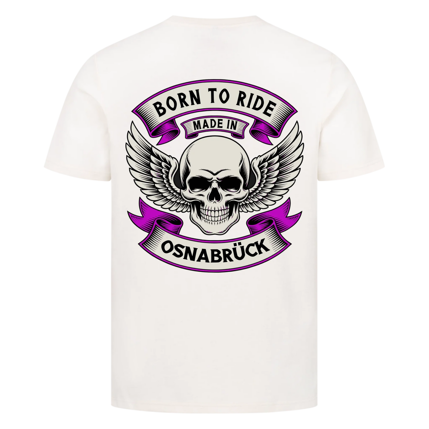 Born to ride made in [Ort] – Personalisiertes Biker Premium T-Shirt 21
