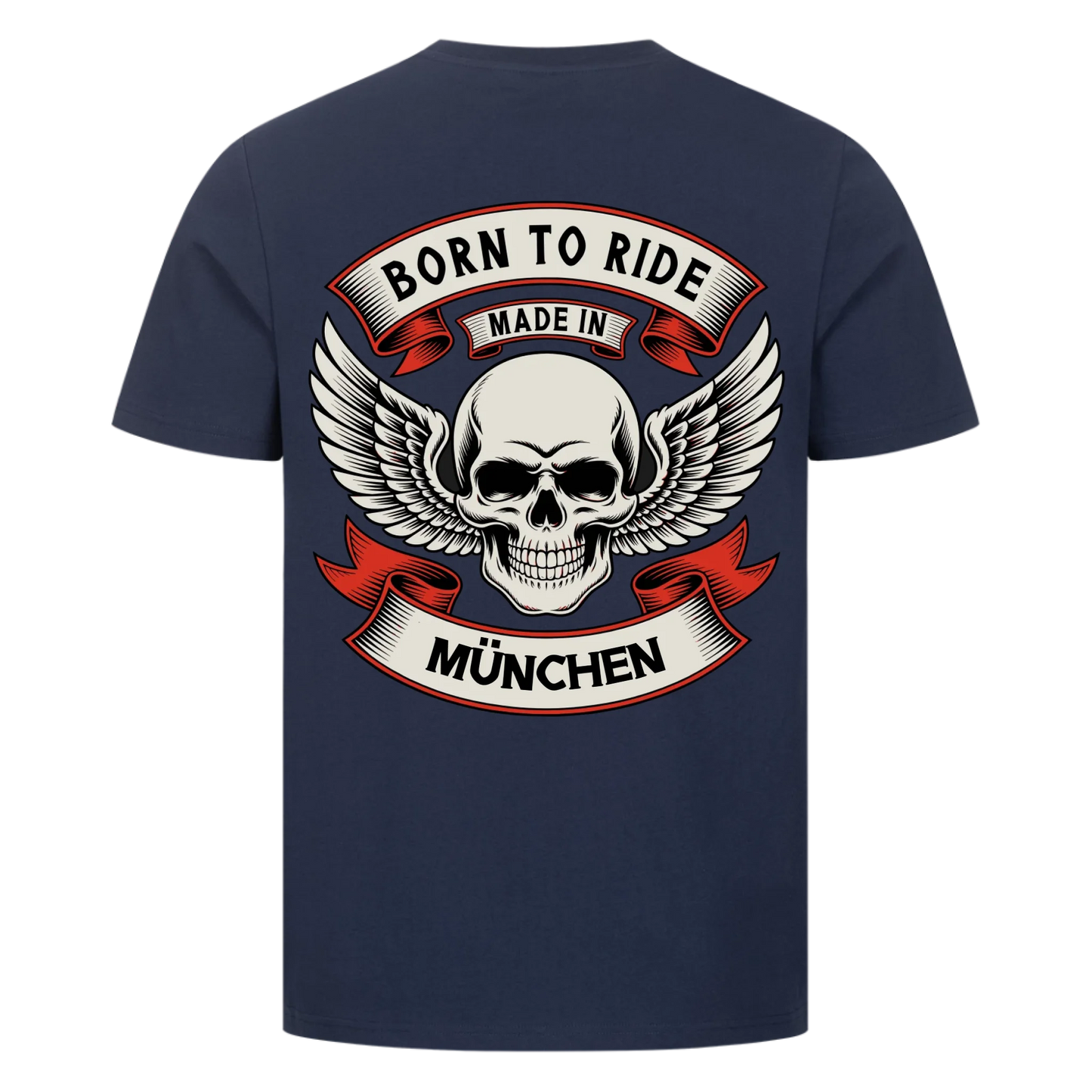 Born to ride made in [Ort] – Personalisiertes Biker Premium T-Shirt 22