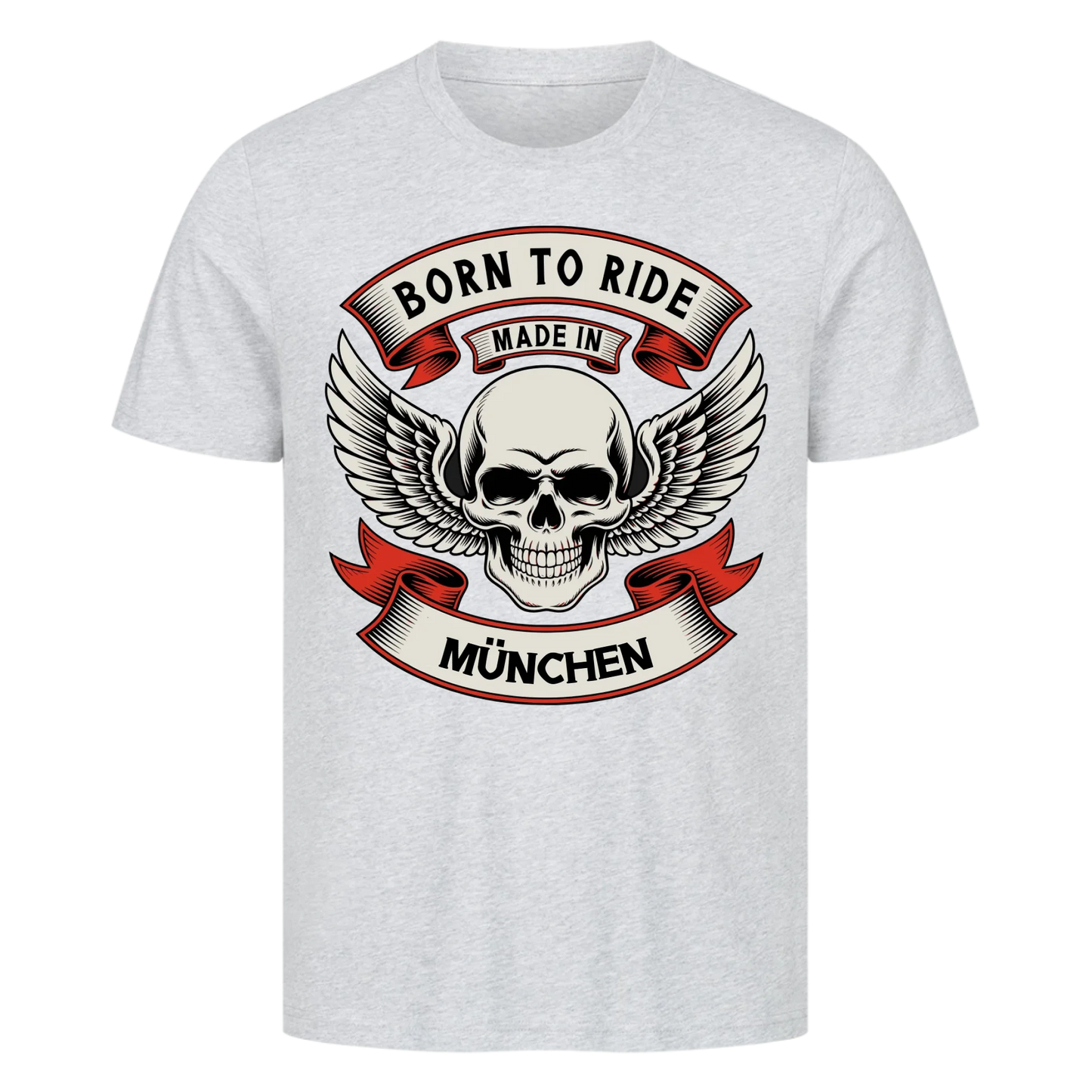Born to ride made in [Ort] – Personalisiertes Biker Premium T-Shirt 22