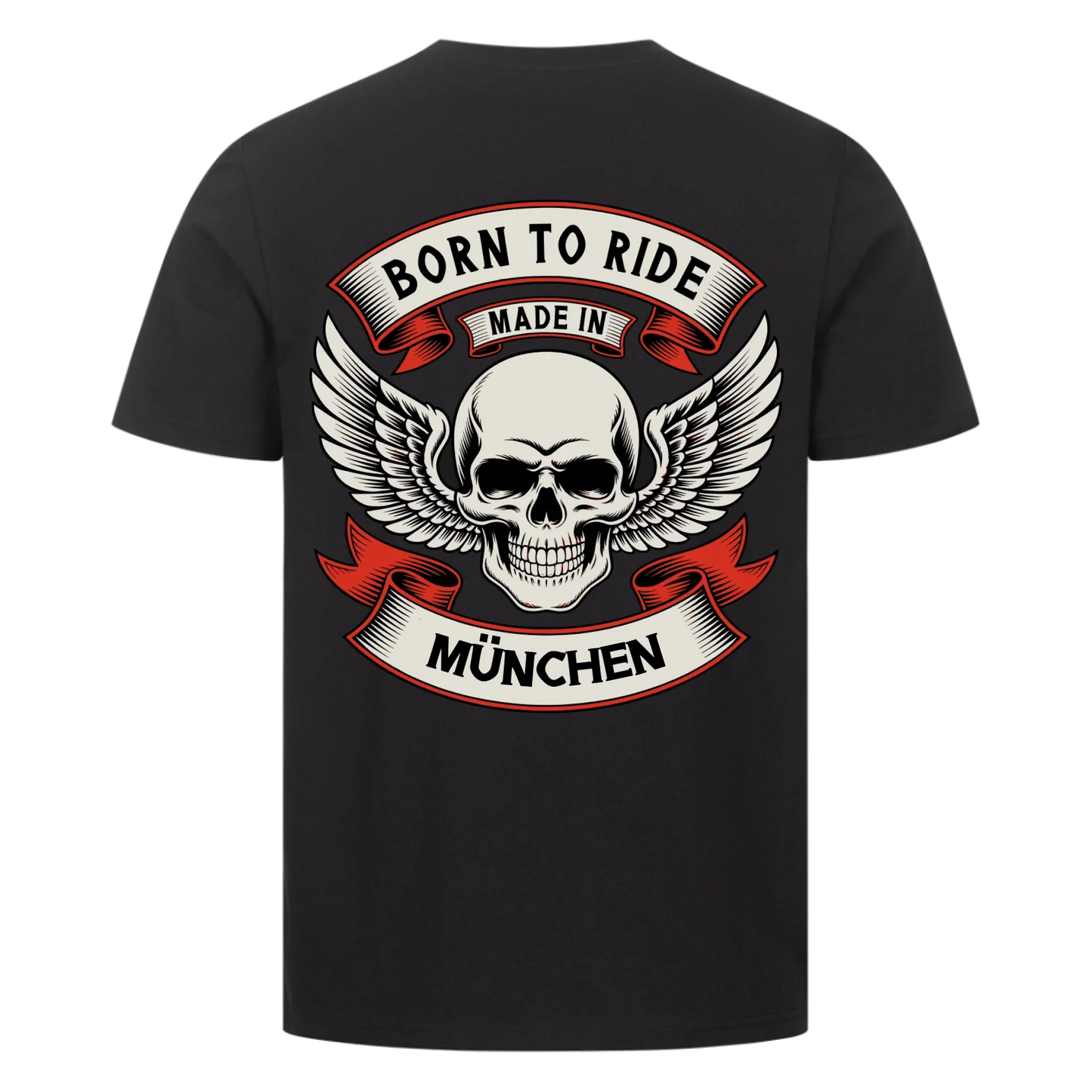 Born to ride made in [Ort] – Personalisiertes Biker Premium T-Shirt 22
