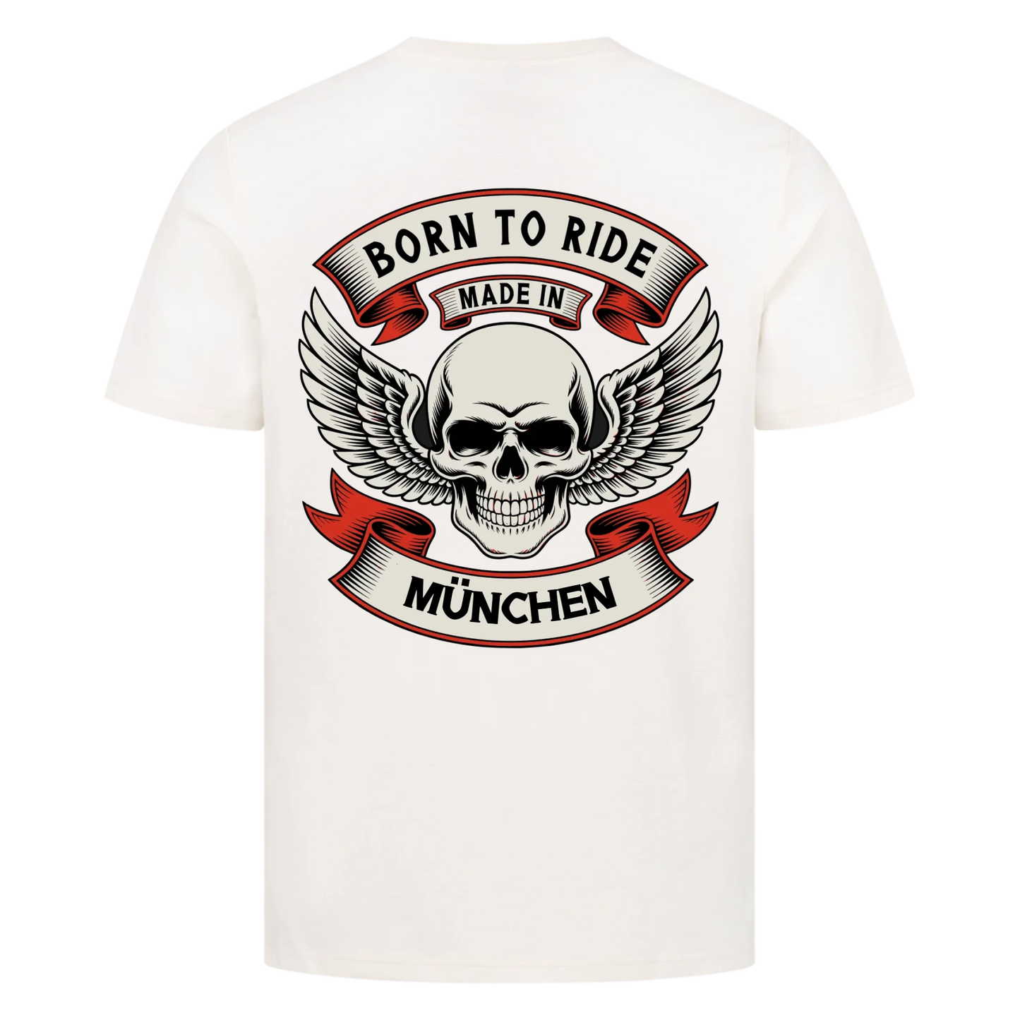 Born to ride made in [Ort] – Personalisiertes Biker Premium T-Shirt 22