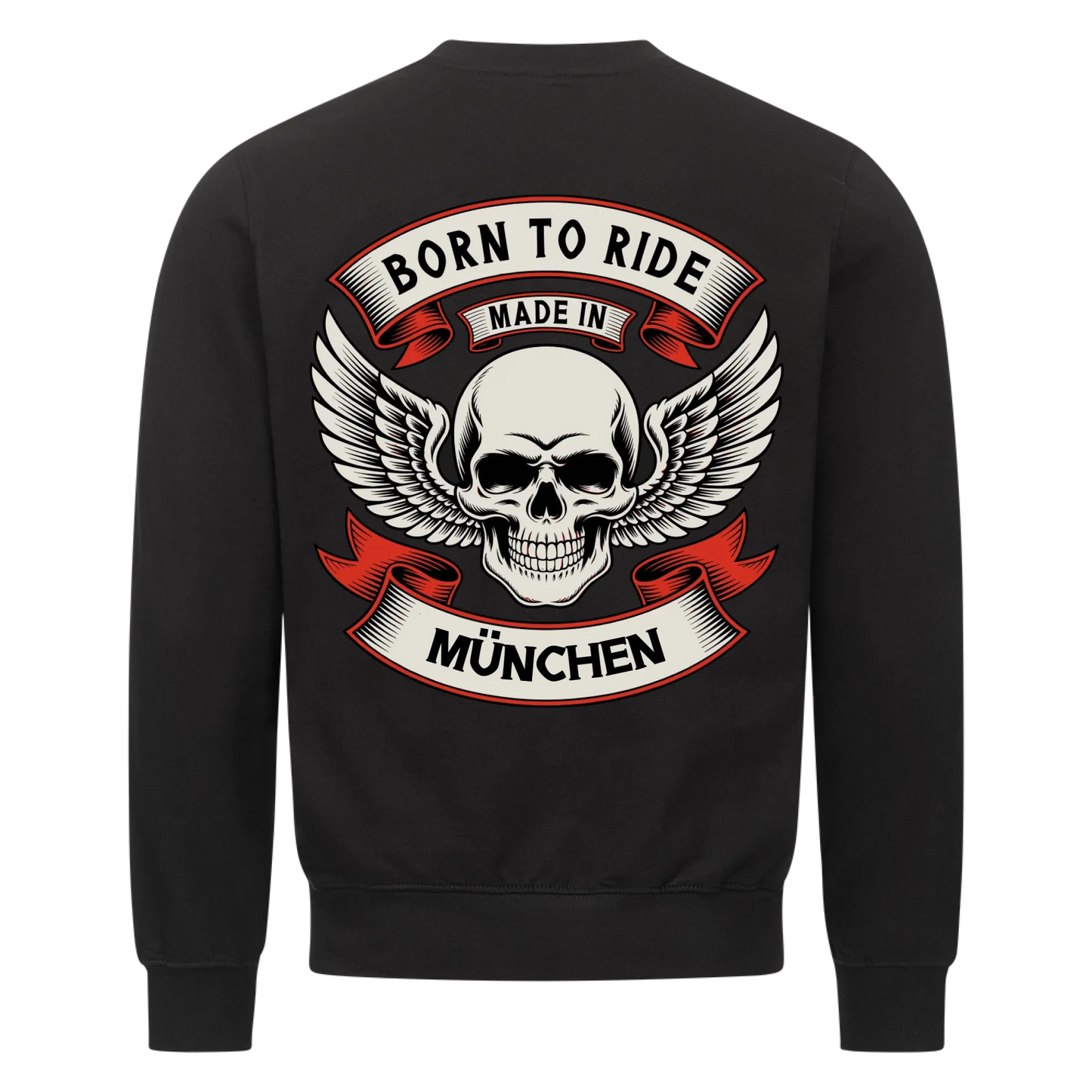Born to ride made in [Ort] – Personalisiertes Biker Premium Sweatshirt 22