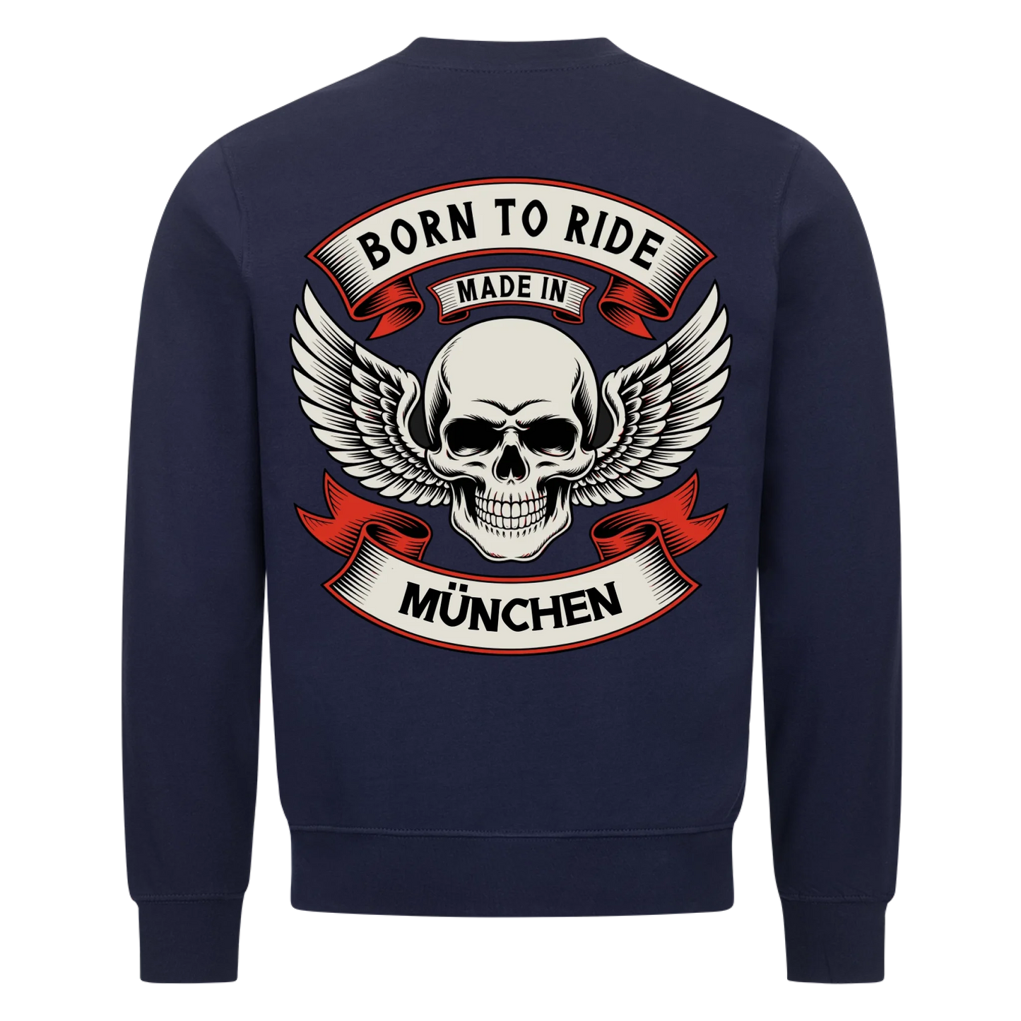 Born to ride made in [Ort] – Personalisiertes Biker Premium Sweatshirt 22