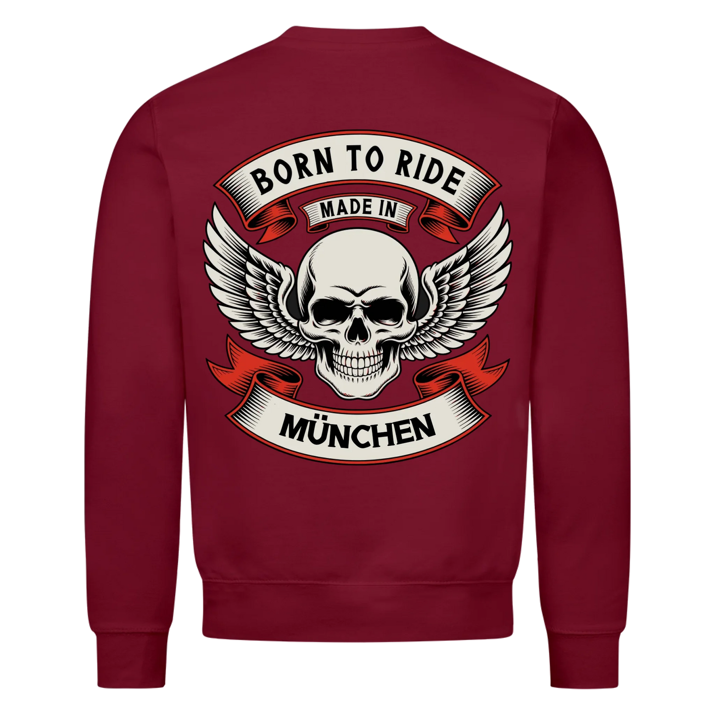 Born to ride made in [Ort] – Personalisiertes Biker Premium Sweatshirt 22