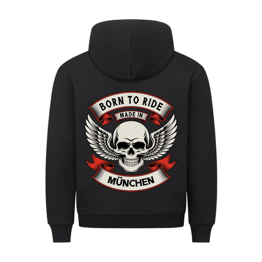 Born to Ride made in [Ort] – Personalisiertes Biker Premium Hoodie 22