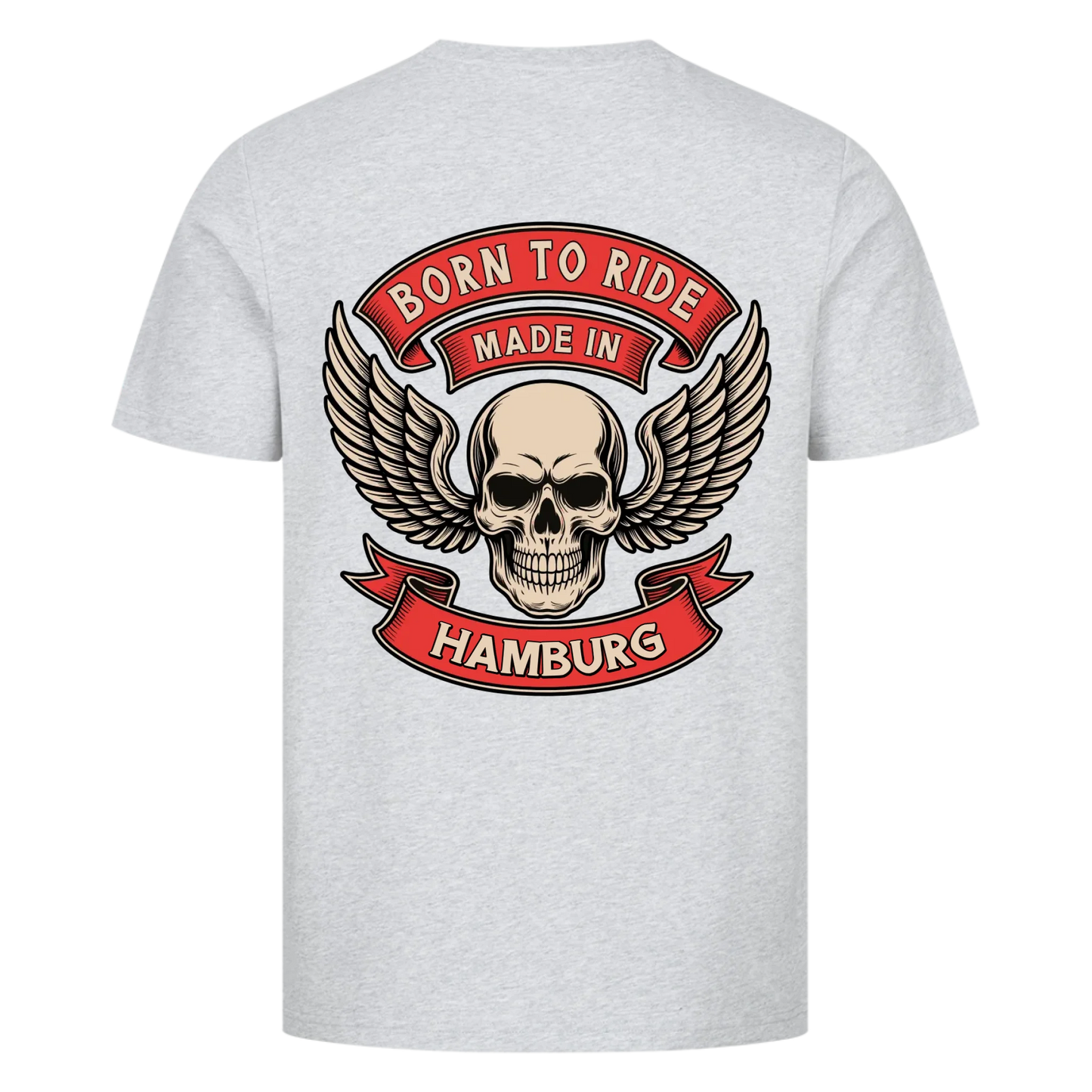 Born to ride made in [Ort] – Personalisiertes Biker Premium T-Shirt 23