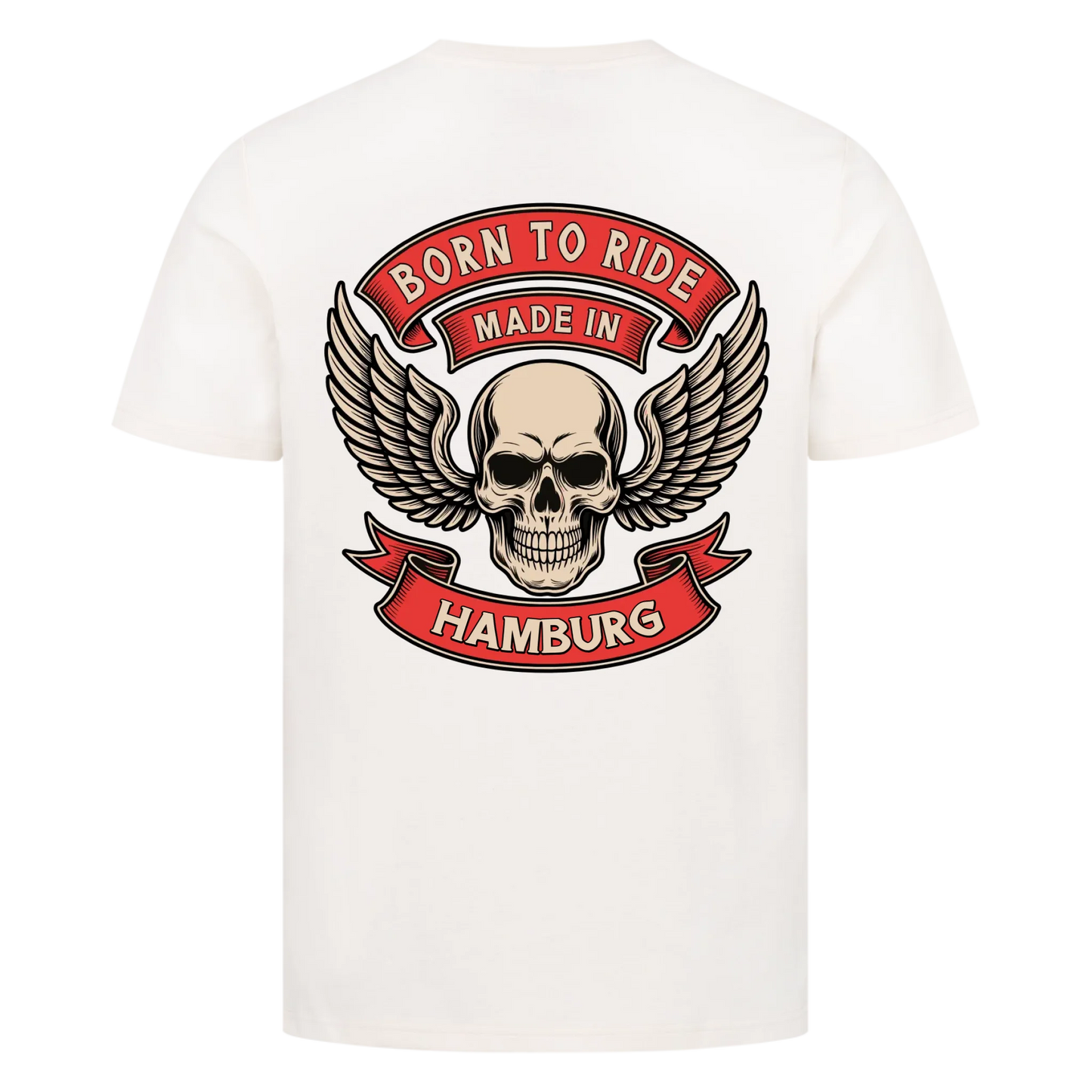 Born to ride made in [Ort] – Personalisiertes Biker Premium T-Shirt 23