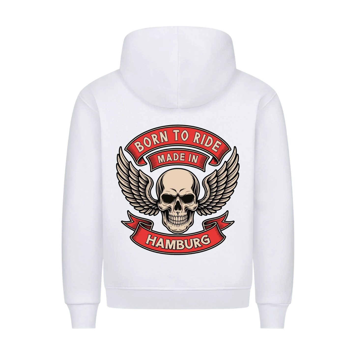 Born to Ride made in [Ort] – Personalisiertes Biker Premium Hoodie 23