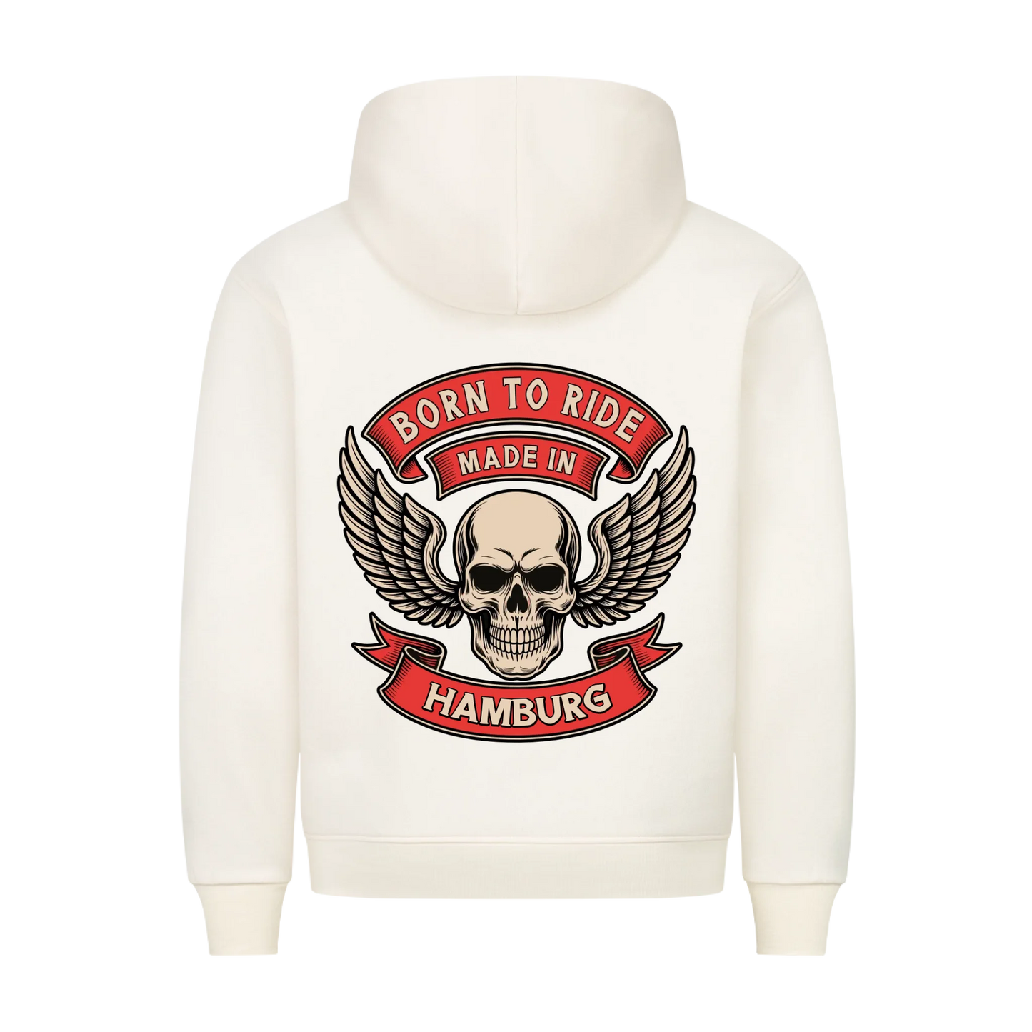 Born to Ride made in [Ort] – Personalisiertes Biker Premium Hoodie 23