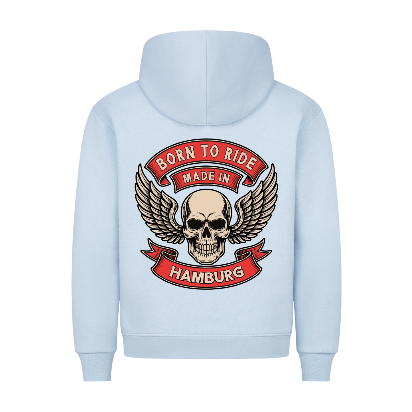 Born to Ride made in [Ort] – Personalisiertes Biker Premium Hoodie 23