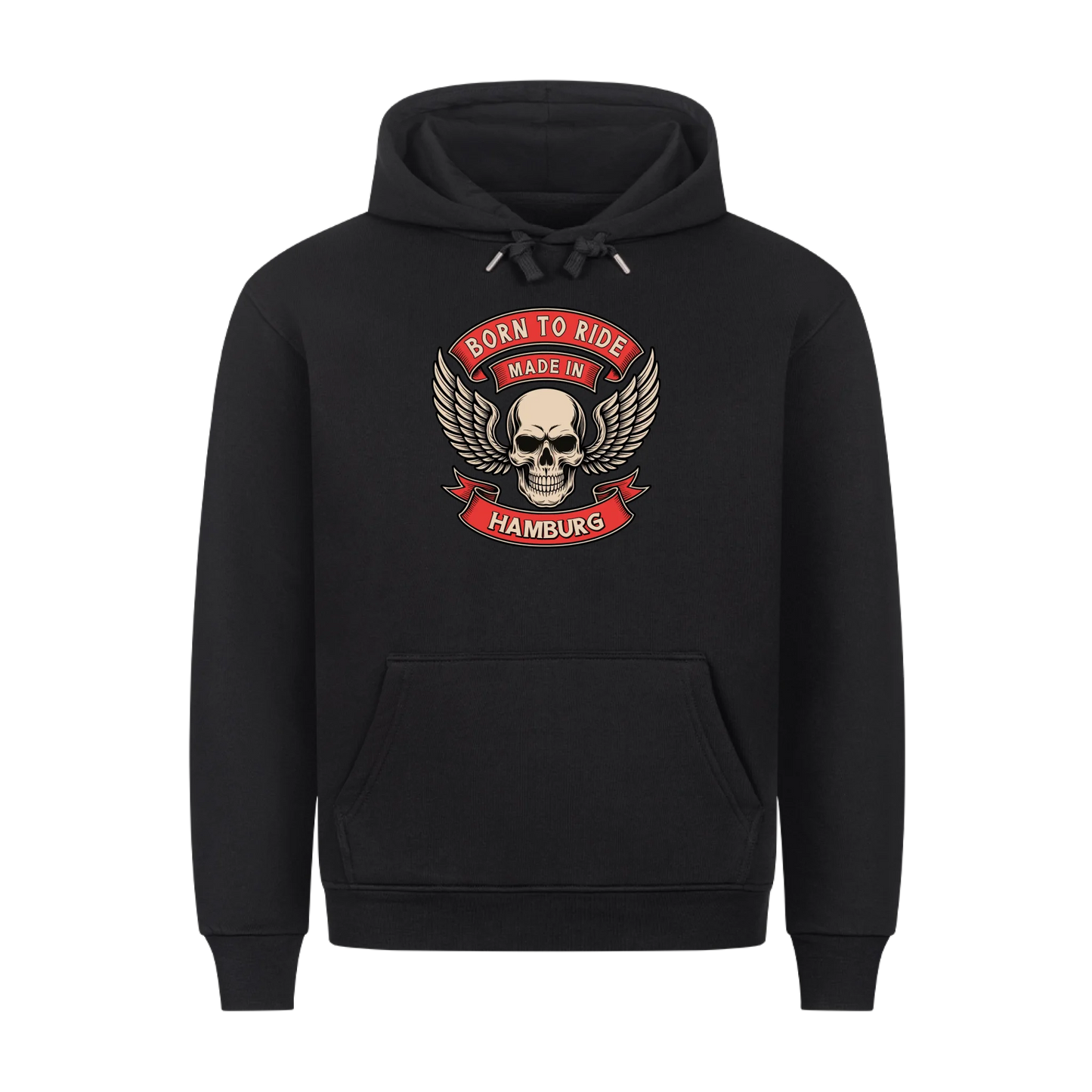 Born to Ride made in [Ort] – Personalisiertes Biker Premium Hoodie 23