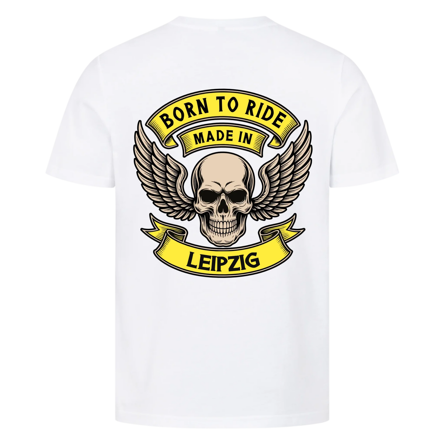 Born to ride made in [Ort] – Personalisiertes Biker Premium T-Shirt 24