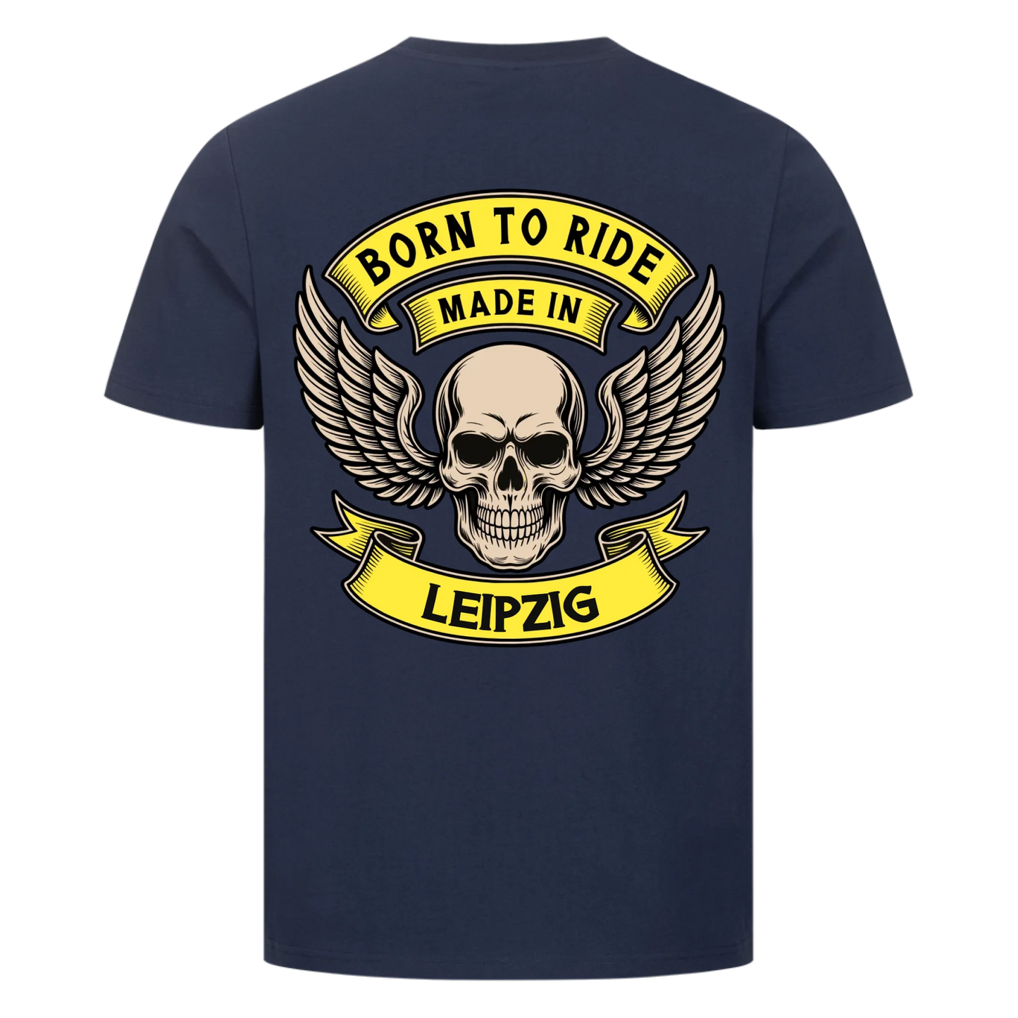 Born to ride made in [Ort] – Personalisiertes Biker Premium T-Shirt 24