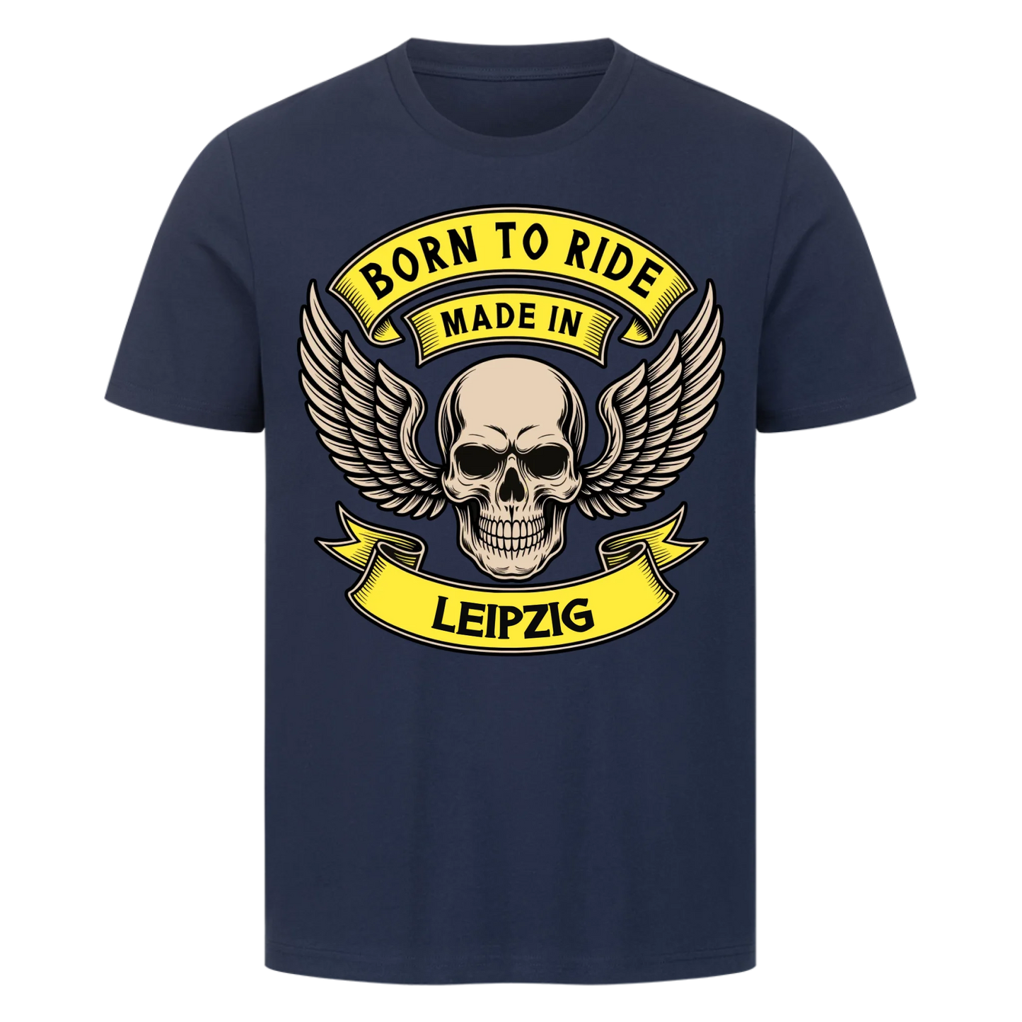 Born to ride made in [Ort] – Personalisiertes Biker Premium T-Shirt 24