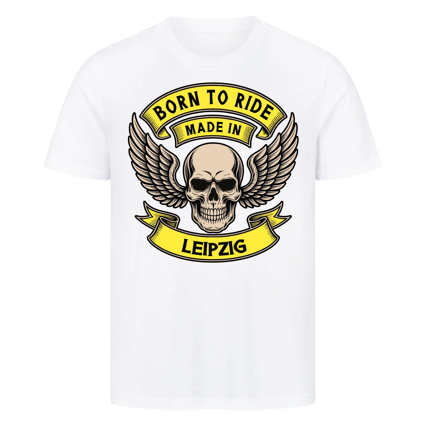 Born to ride made in [Ort] – Personalisiertes Biker Premium T-Shirt 24
