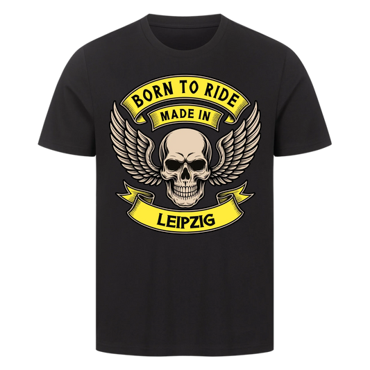 Born to ride made in [Ort] – Personalisiertes Biker Premium T-Shirt 24