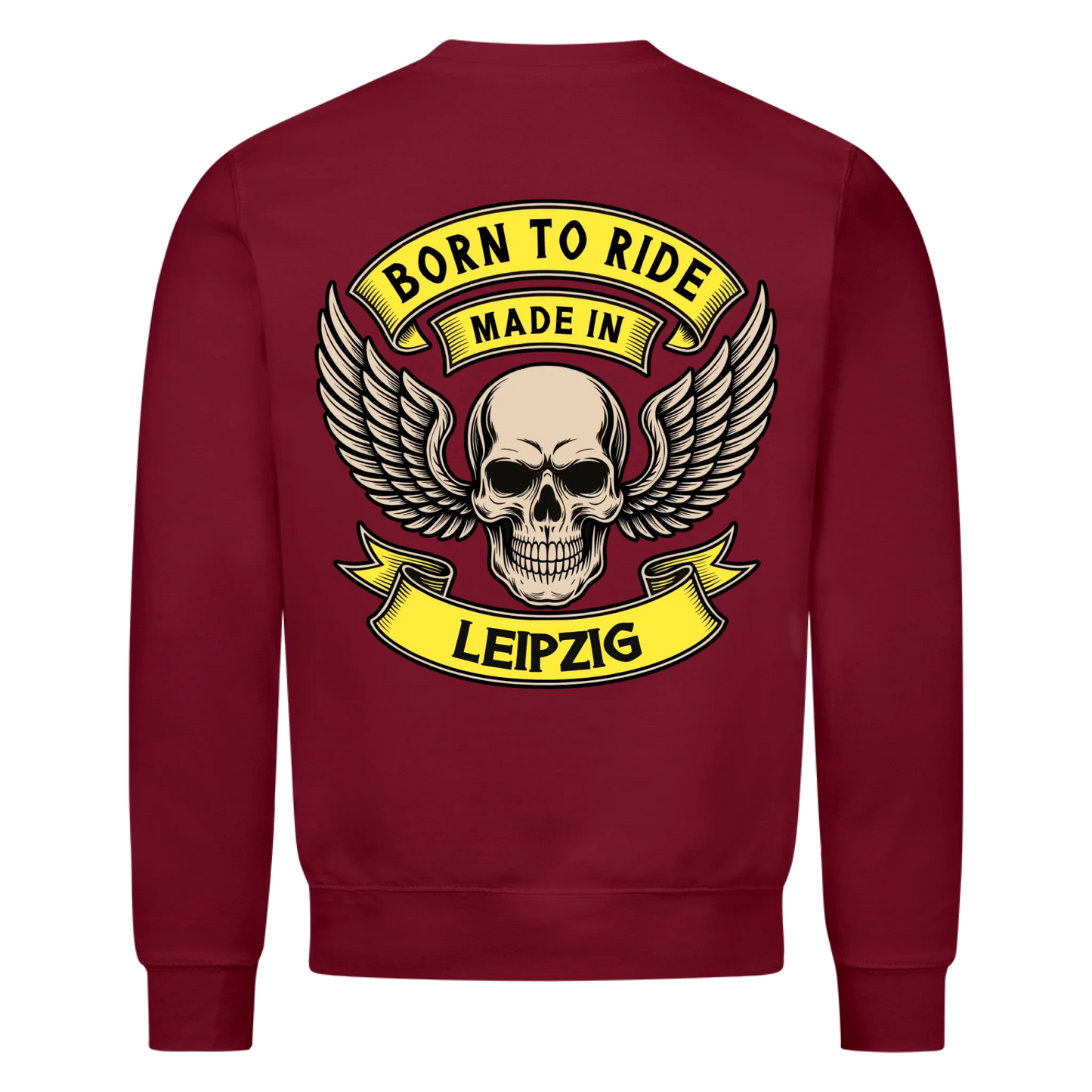 Born to ride made in [Ort] – Personalisiertes Biker Premium Sweatshirt 24