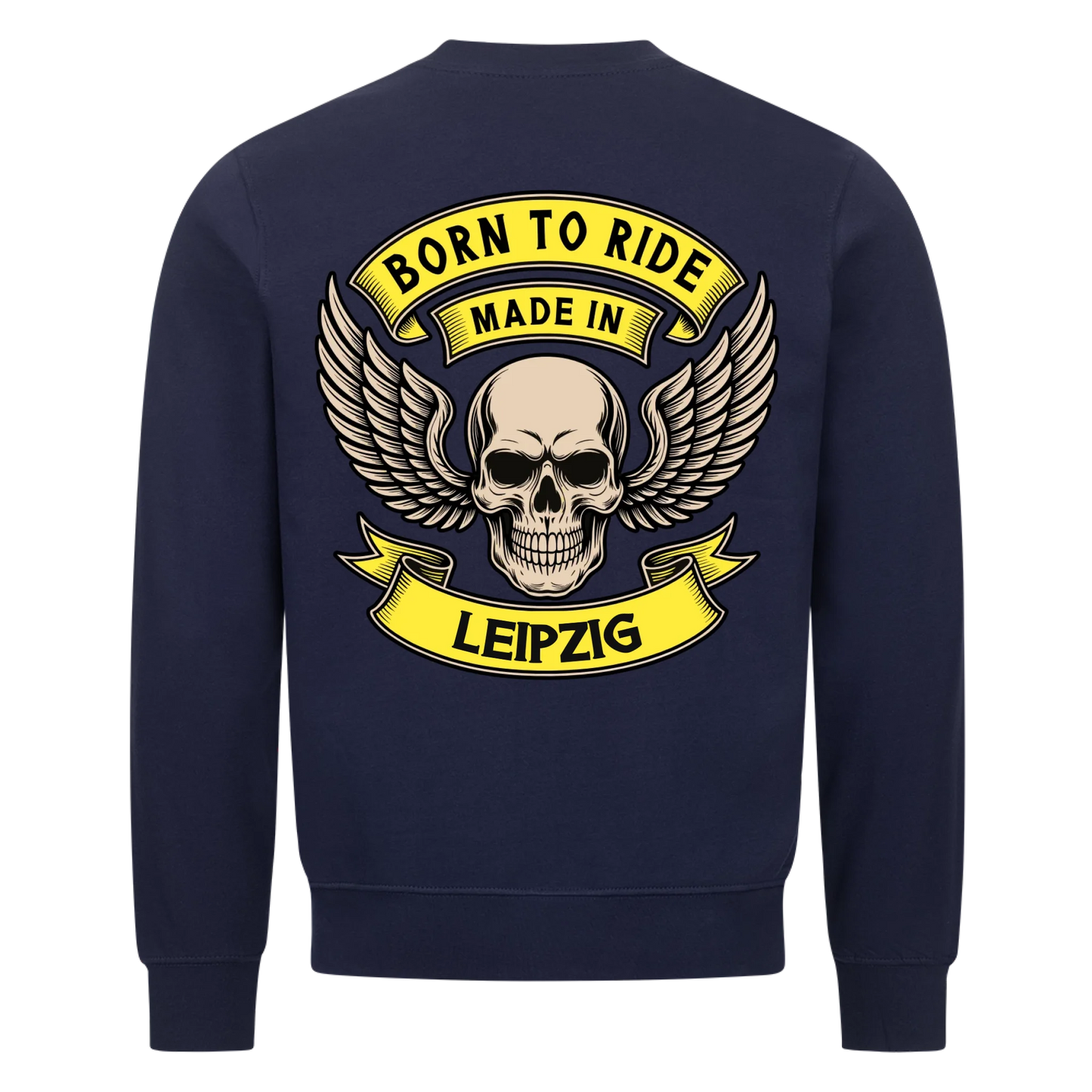 Born to ride made in [Ort] – Personalisiertes Biker Premium Sweatshirt 24