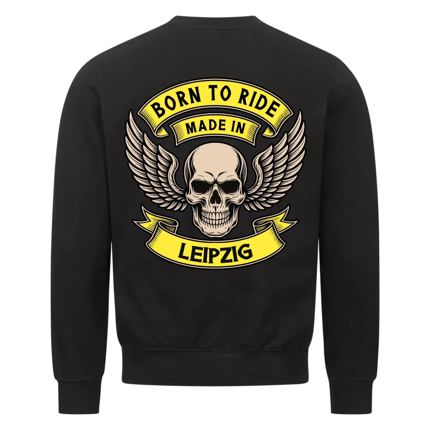 Born to ride made in [Ort] – Personalisiertes Biker Premium Sweatshirt 24