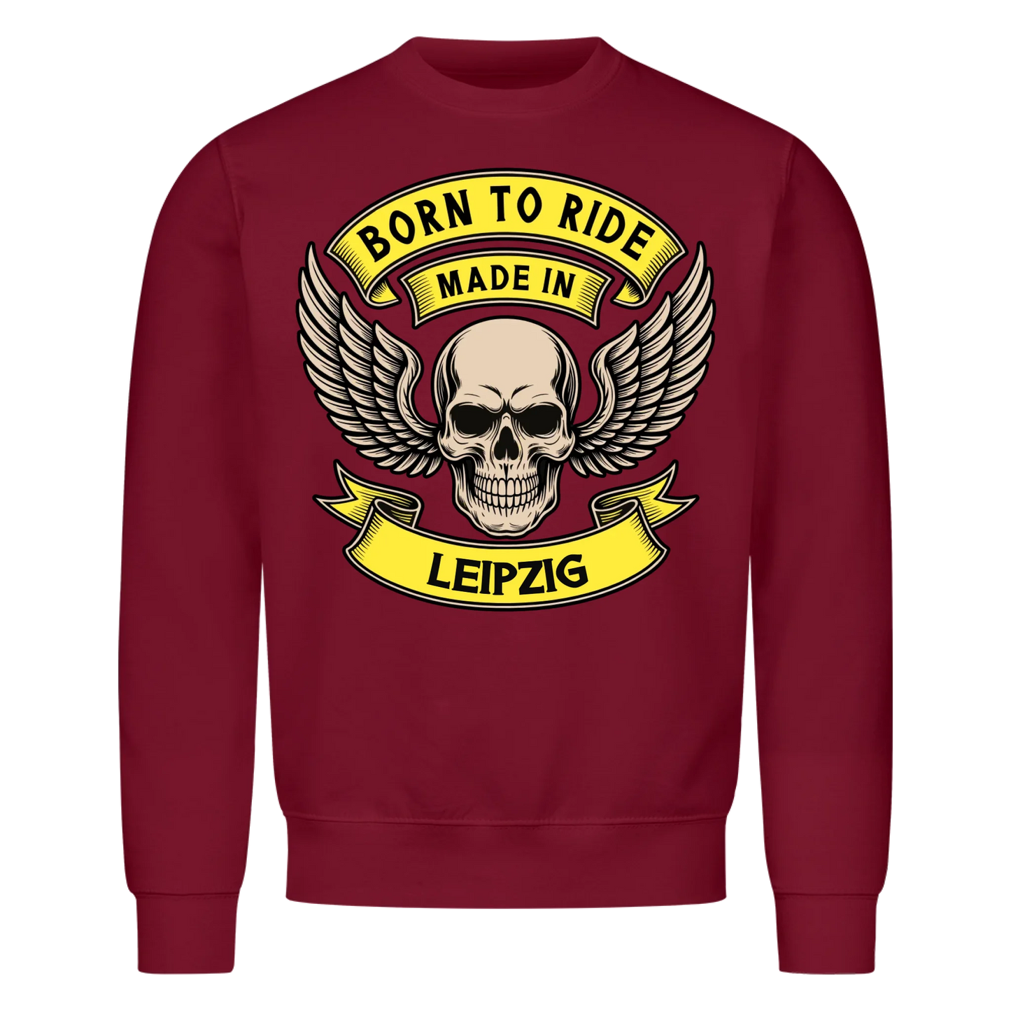 Born to ride made in [Ort] – Personalisiertes Biker Premium Sweatshirt 24