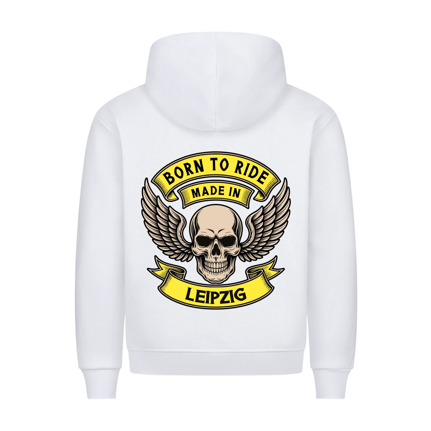 Born to Ride made in [Ort] – Personalisiertes Biker Premium Hoodie 24