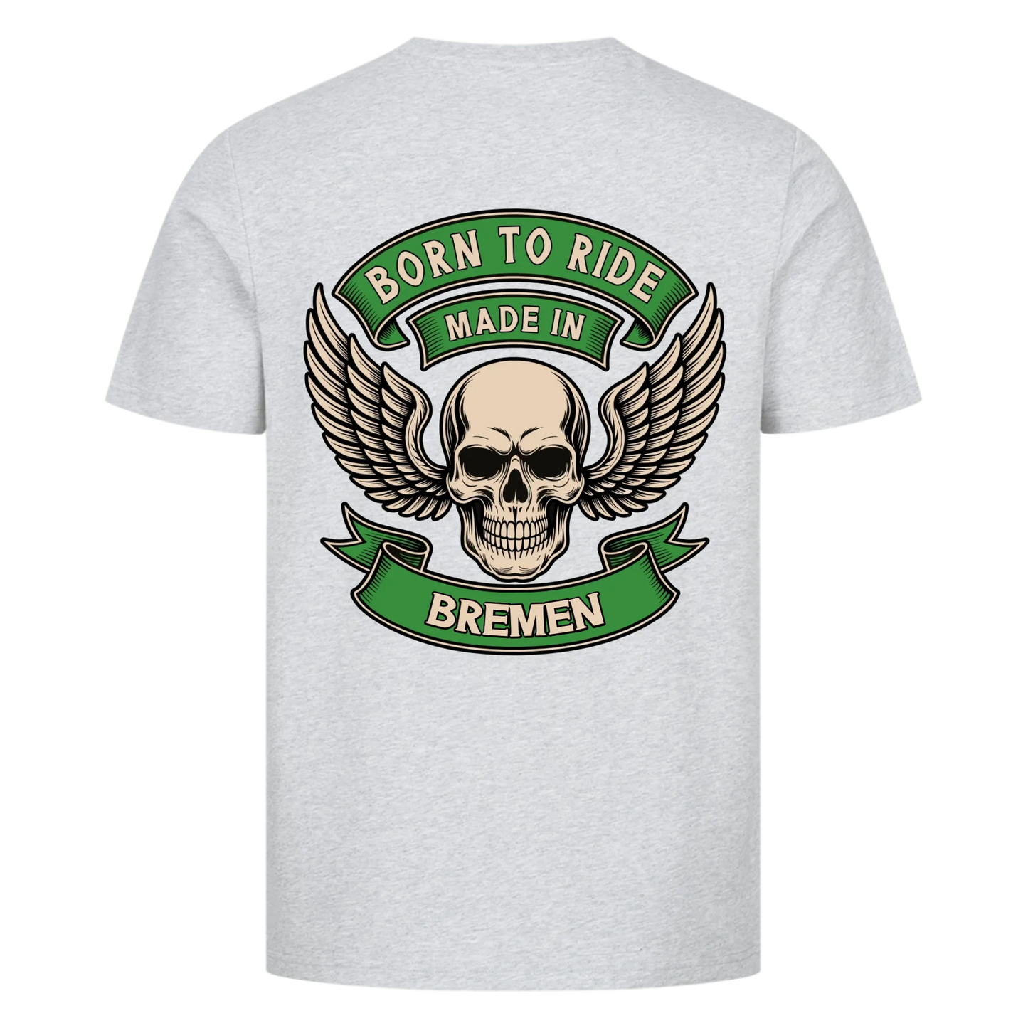 Born to ride made in [Ort] – Personalisiertes Biker Premium T-Shirt 25