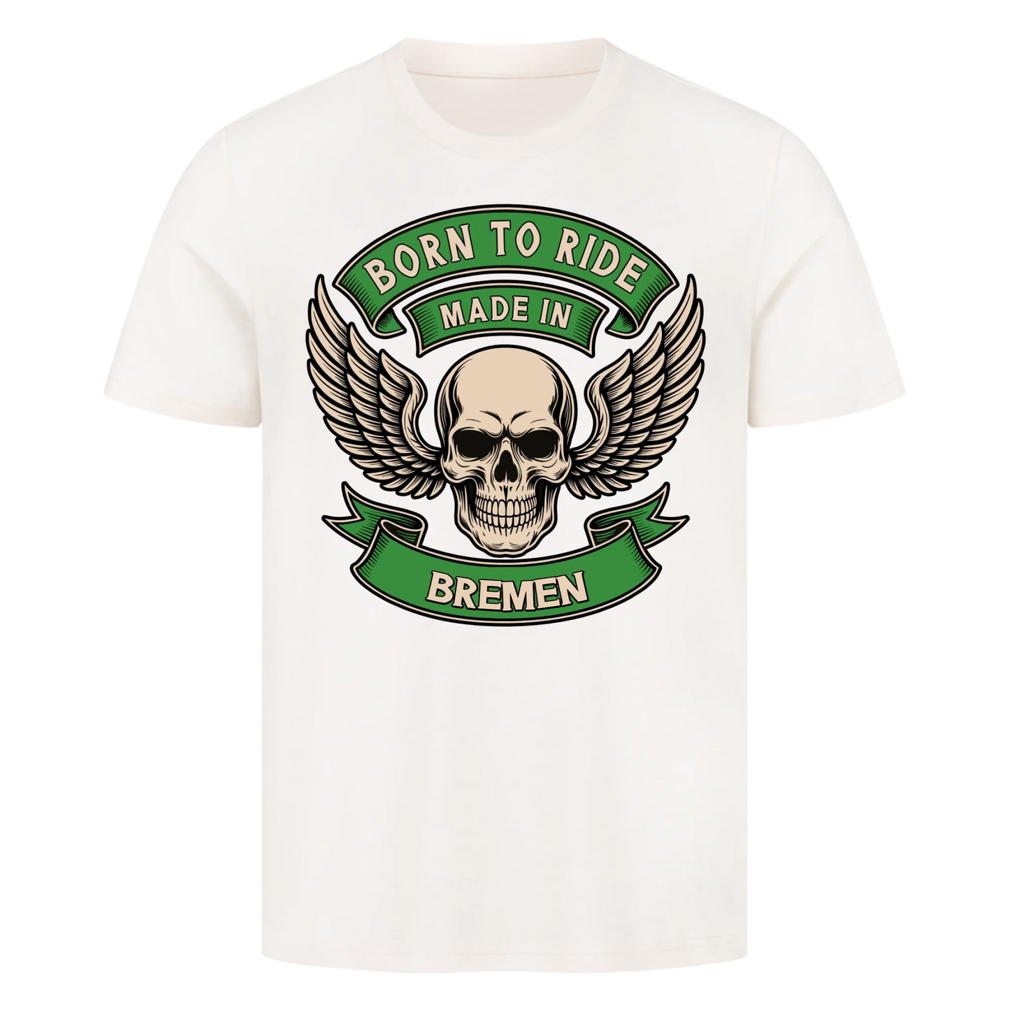 Born to ride made in [Ort] – Personalisiertes Biker Premium T-Shirt 25