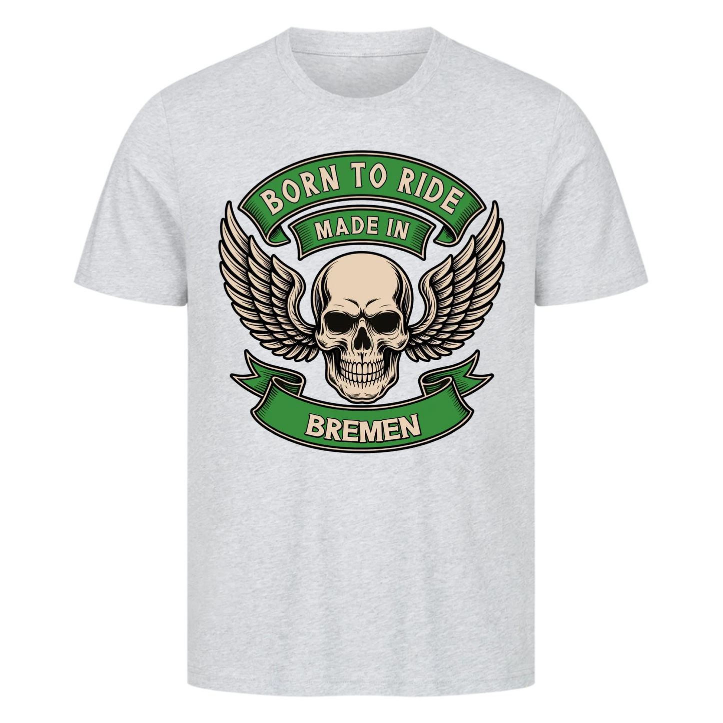 Born to ride made in [Ort] – Personalisiertes Biker Premium T-Shirt 25