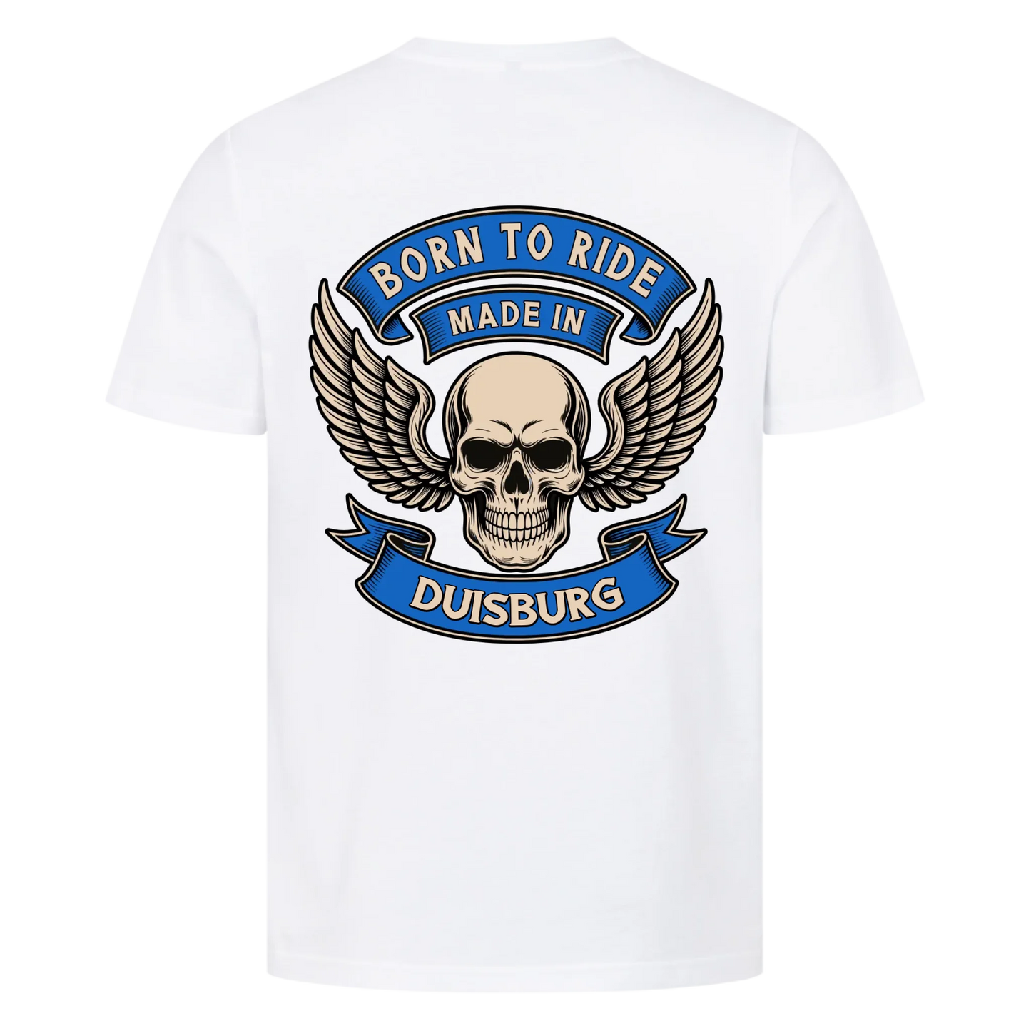Born to ride made in [Ort] – Personalisiertes Biker Premium T-Shirt 26