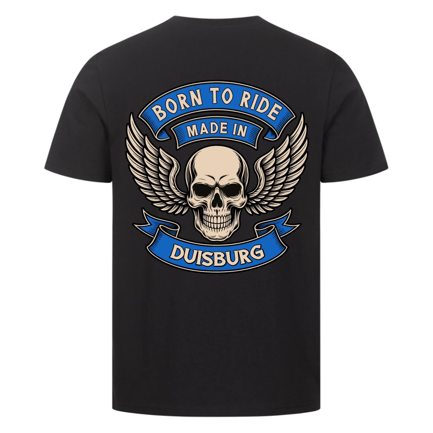 Born to ride made in [Ort] – Personalisiertes Biker Premium T-Shirt 26