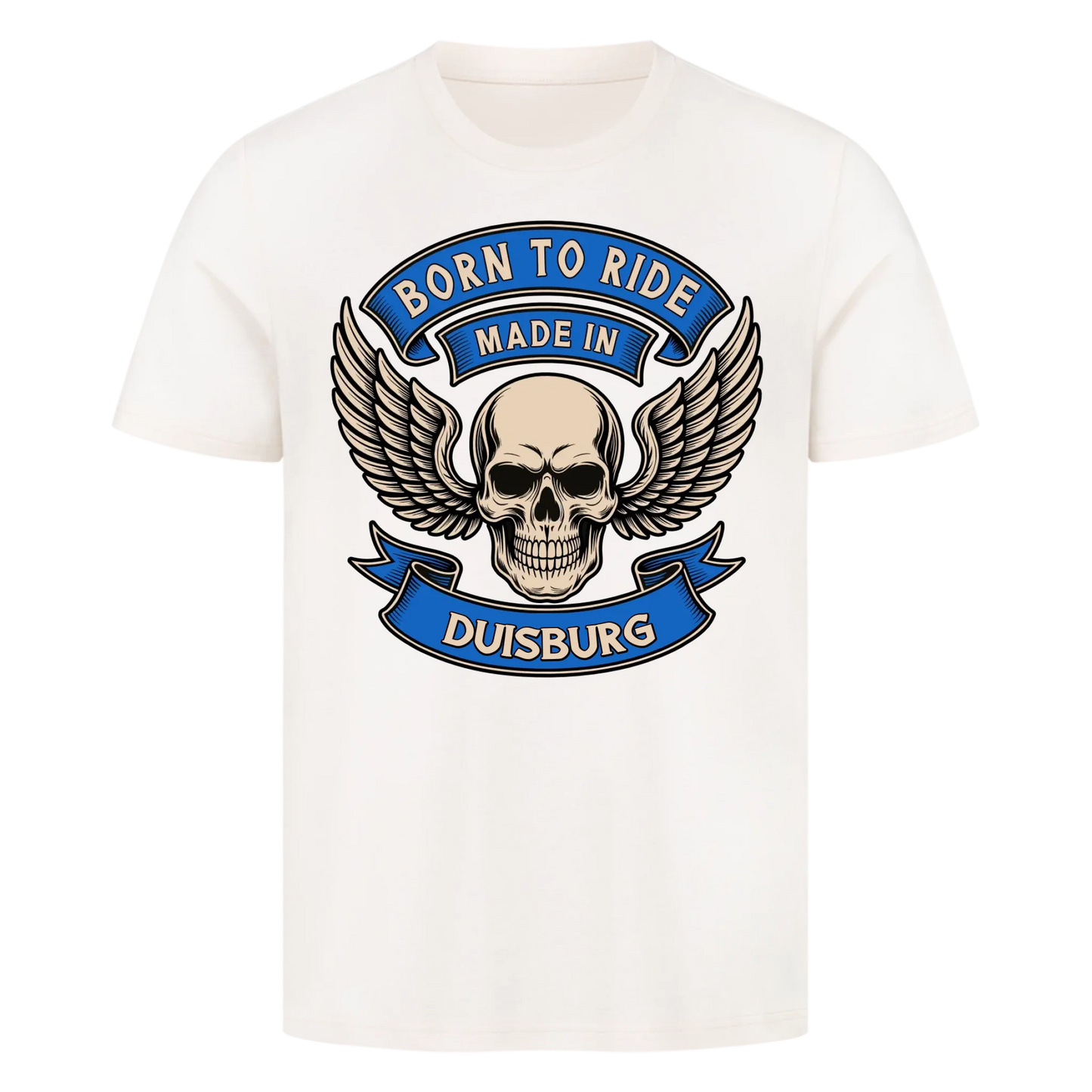 Born to ride made in [Ort] – Personalisiertes Biker Premium T-Shirt 26