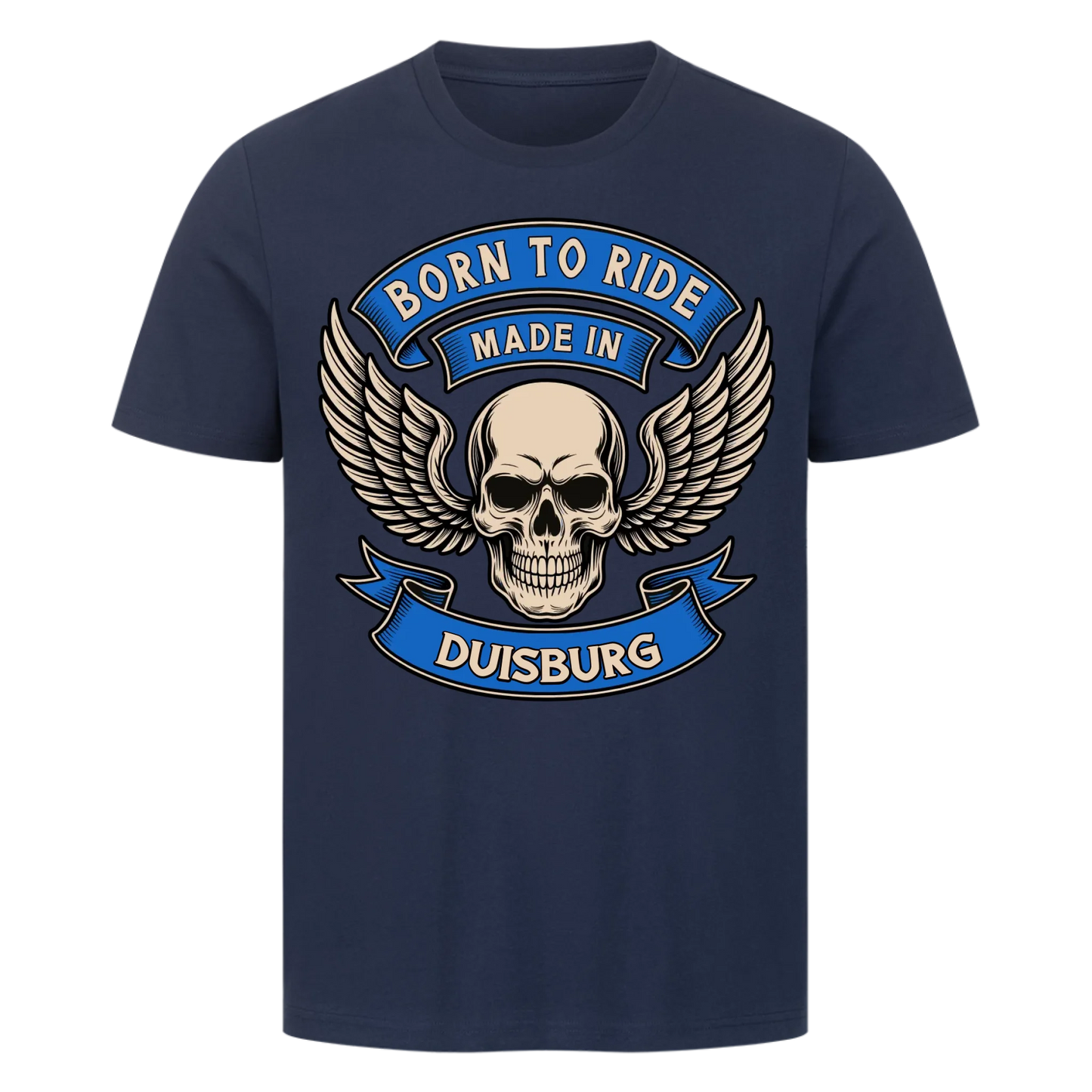Born to ride made in [Ort] – Personalisiertes Biker Premium T-Shirt 26