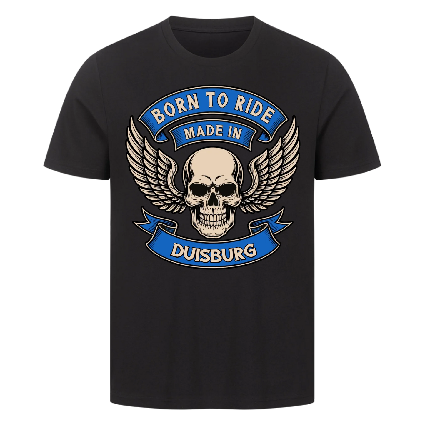 Born to ride made in [Ort] – Personalisiertes Biker Premium T-Shirt 26