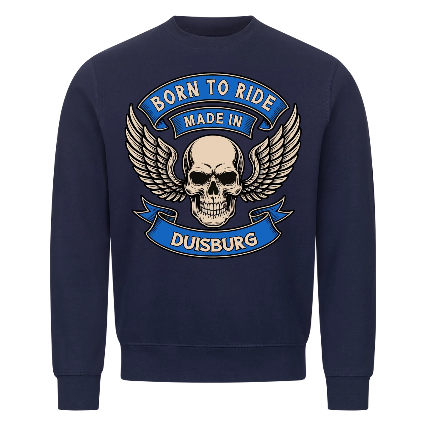 Born to ride made in [Ort] – Personalisiertes Biker Premium Sweatshirt 26