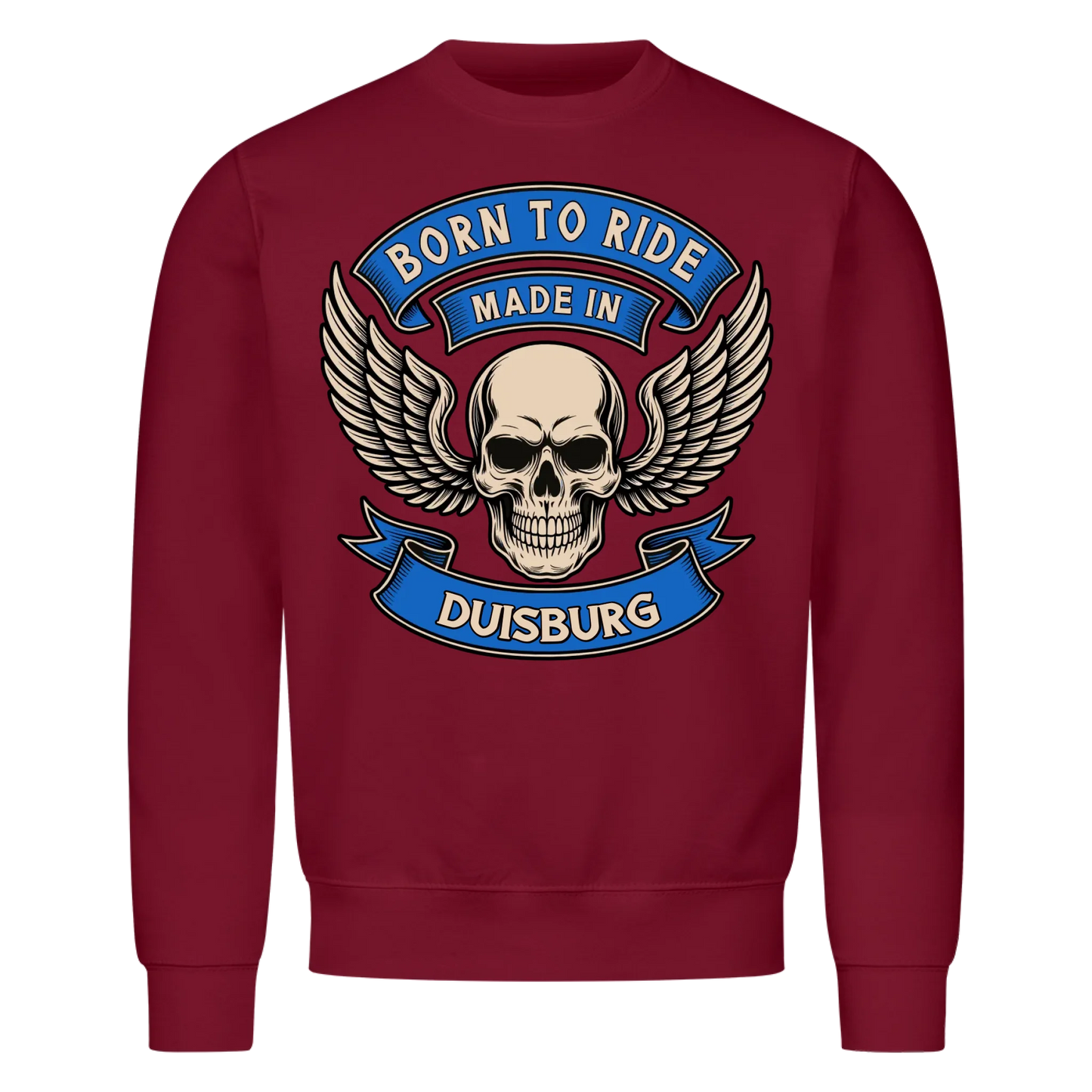 Born to ride made in [Ort] – Personalisiertes Biker Premium Sweatshirt 26