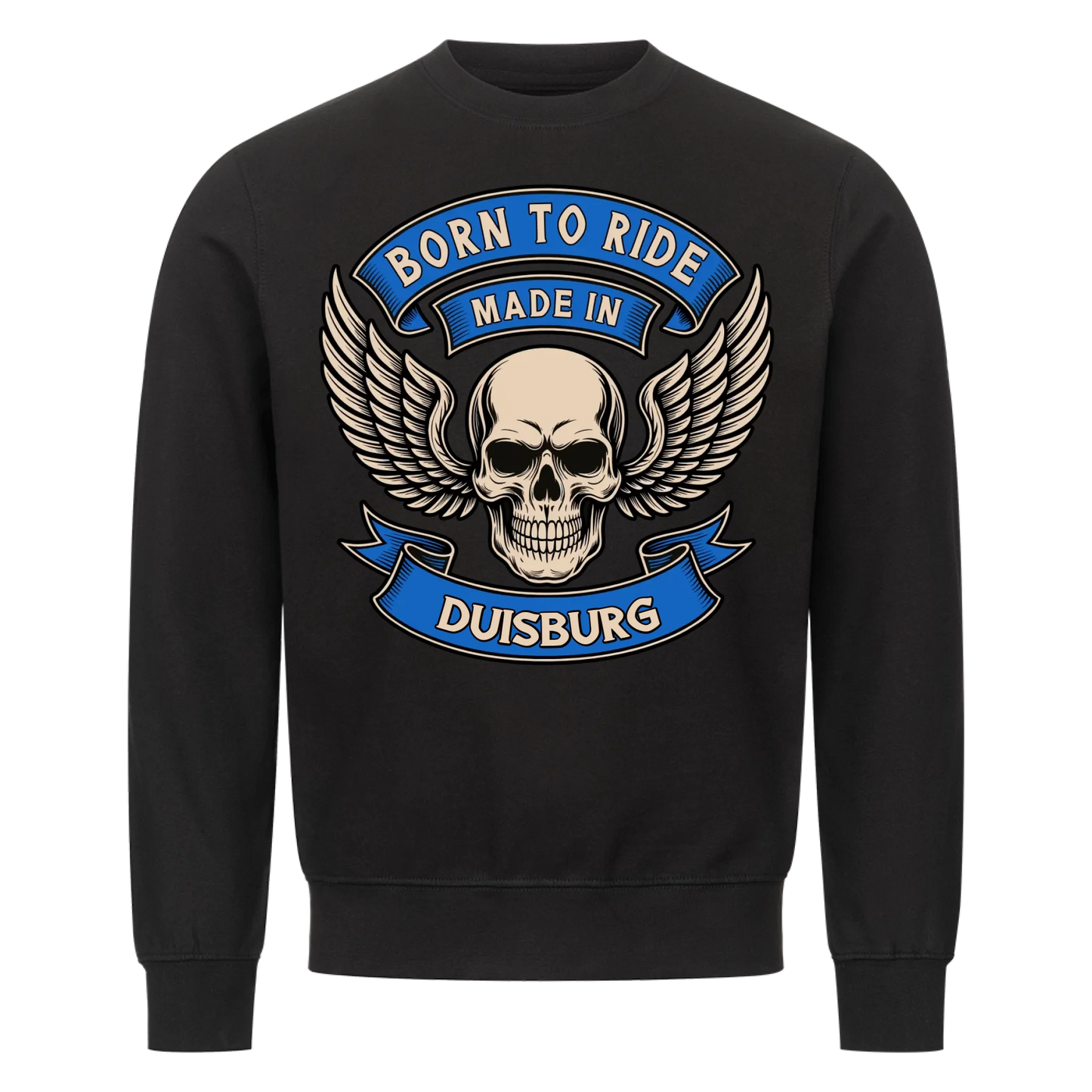 Born to ride made in [Ort] – Personalisiertes Biker Premium Sweatshirt 26