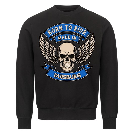 Born to ride made in [Ort] – Personalisiertes Biker Premium Sweatshirt 26
