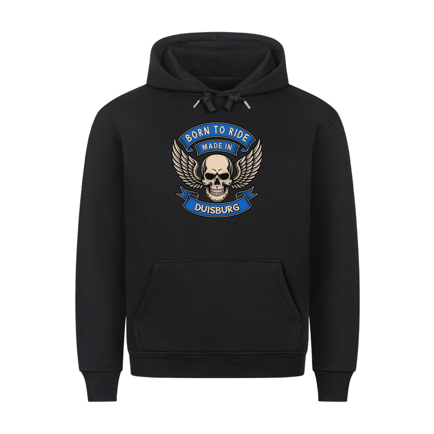 Born to Ride made in [Ort] – Personalisiertes Biker Premium Hoodie 26