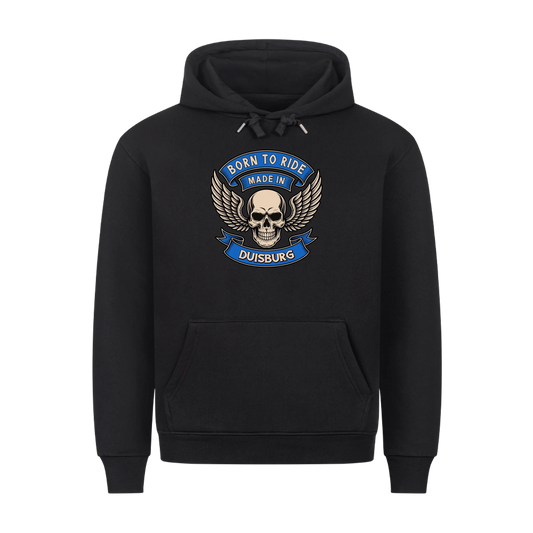 Born to Ride made in [Ort] – Personalisiertes Biker Premium Hoodie 26