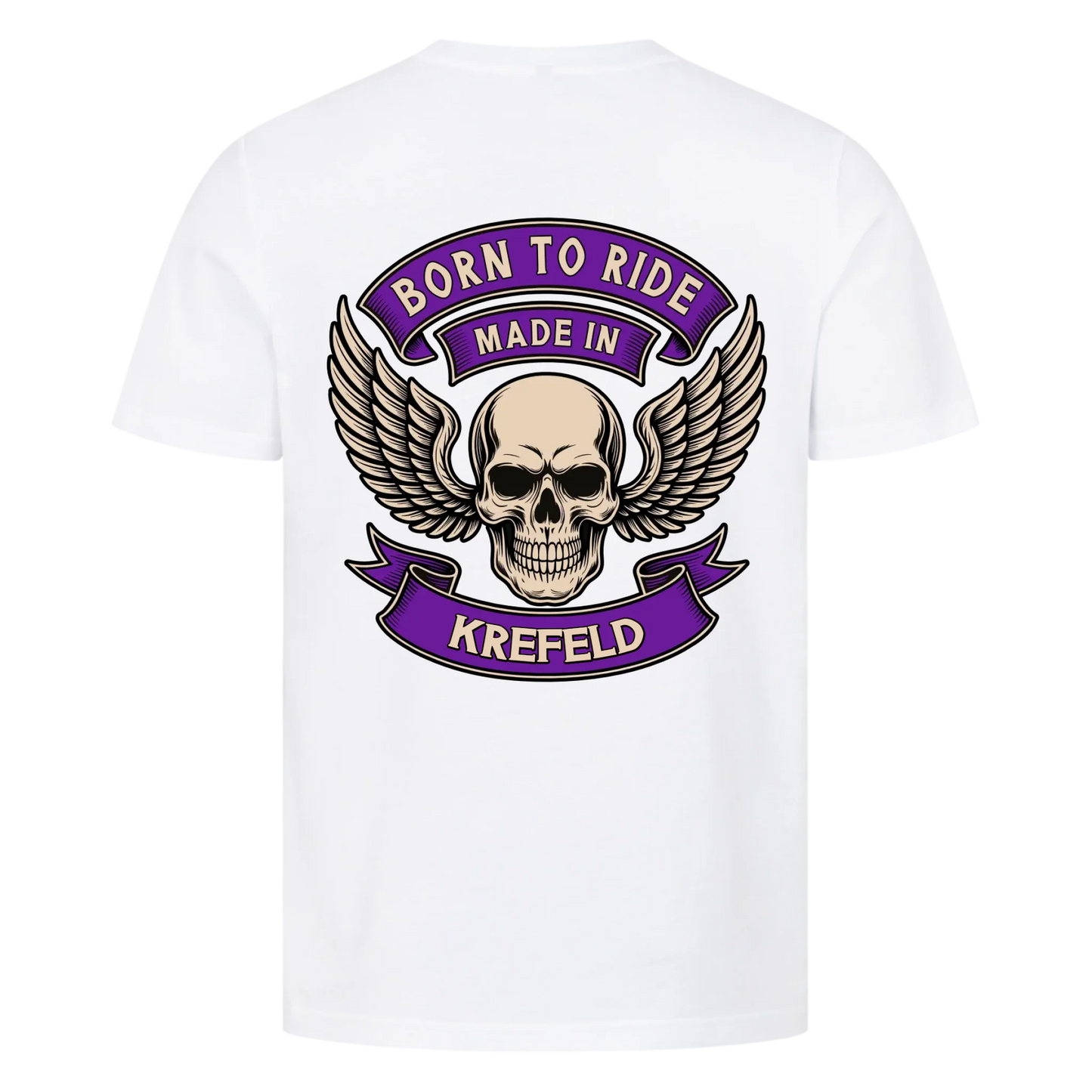 Born to ride made in [Ort] – Personalisiertes Biker Premium T-Shirt 27