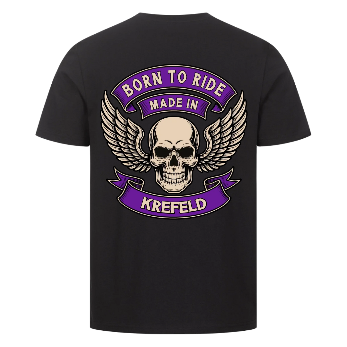 Born to ride made in [Ort] – Personalisiertes Biker Premium T-Shirt 27